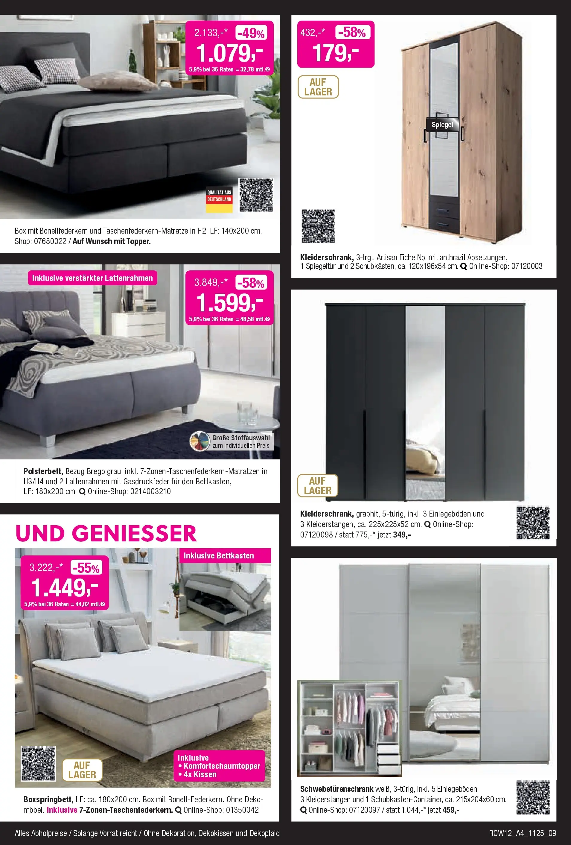 Entdecke - Black Shopping Week (ab 12.11.2025) zum Blättern | Seite: 9 | Produkte: Kissen, Schwebetürenschrank, Box, Spiegel