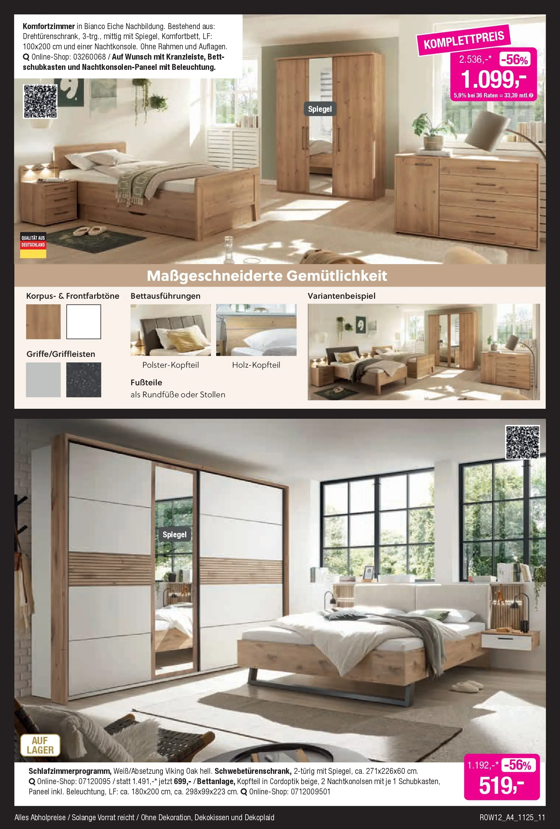 Entdecke - Black Shopping Week (ab 12.11.2025) zum Blättern | Seite: 11 | Produkte: Bett, Spiegel