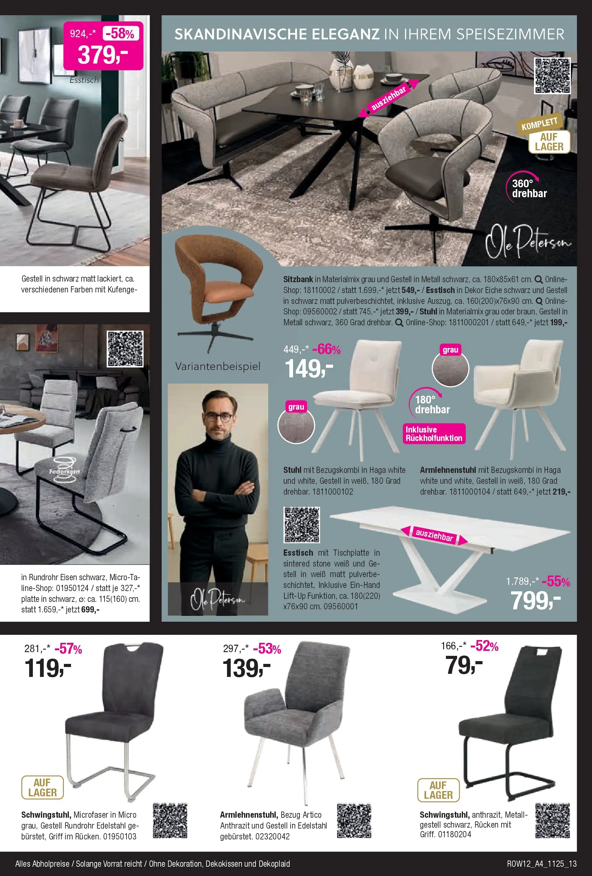 Entdecke - Black Shopping Week (ab 12.11.2025) zum Blättern | Seite: 13 | Produkte: Esstisch, Sitzbank, Stuhl