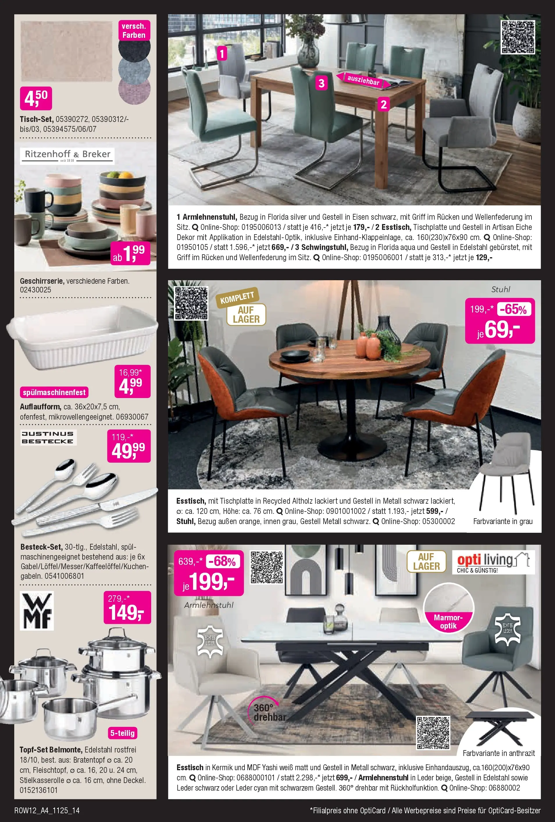 Entdecke - Black Shopping Week (ab 12.11.2025) zum Blättern | Seite: 14 | Produkte: Esstisch, Stuhl