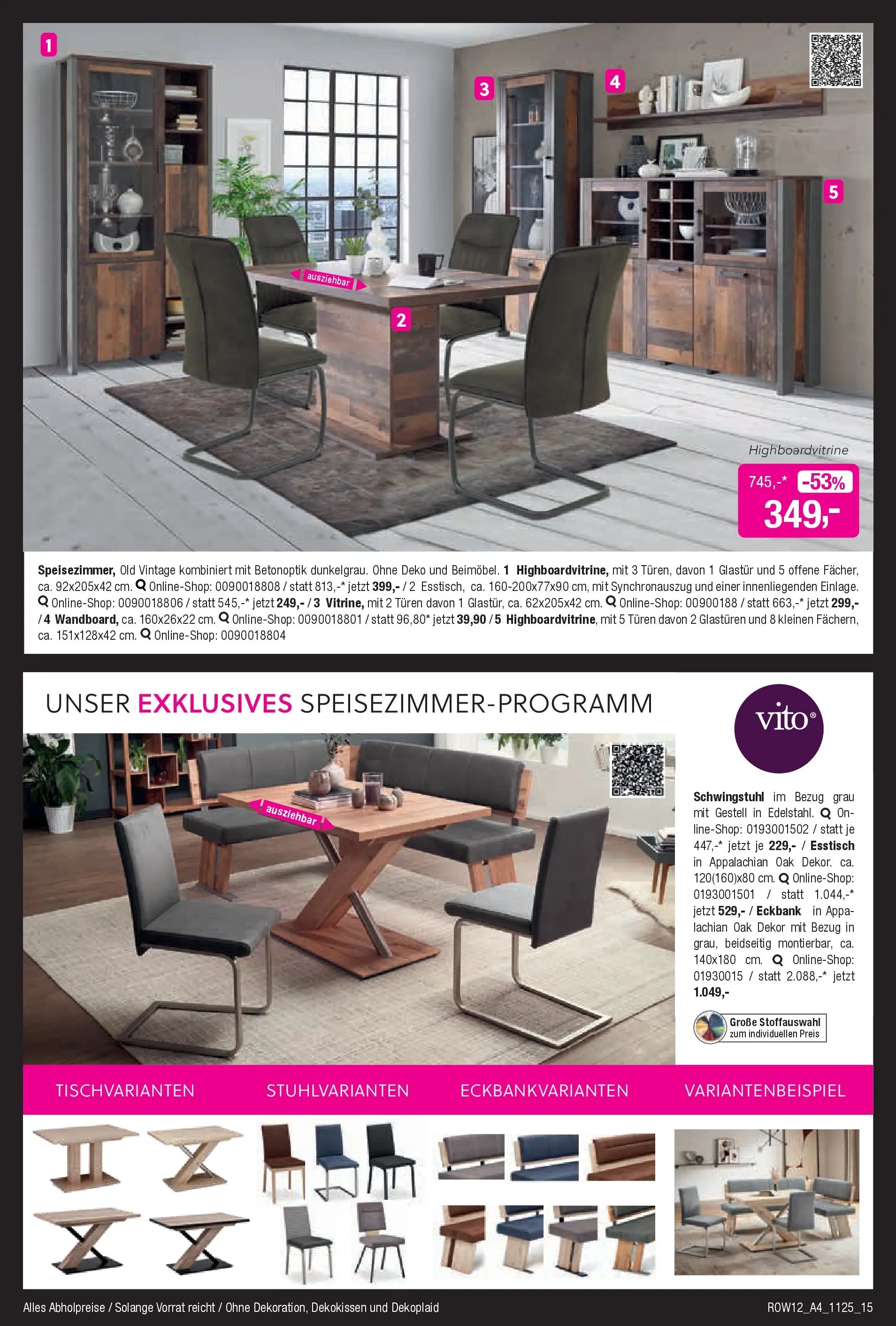 Entdecke - Black Shopping Week (ab 12.11.2025) zum Blättern | Seite: 15 | Produkte: Esstisch, Eckbank