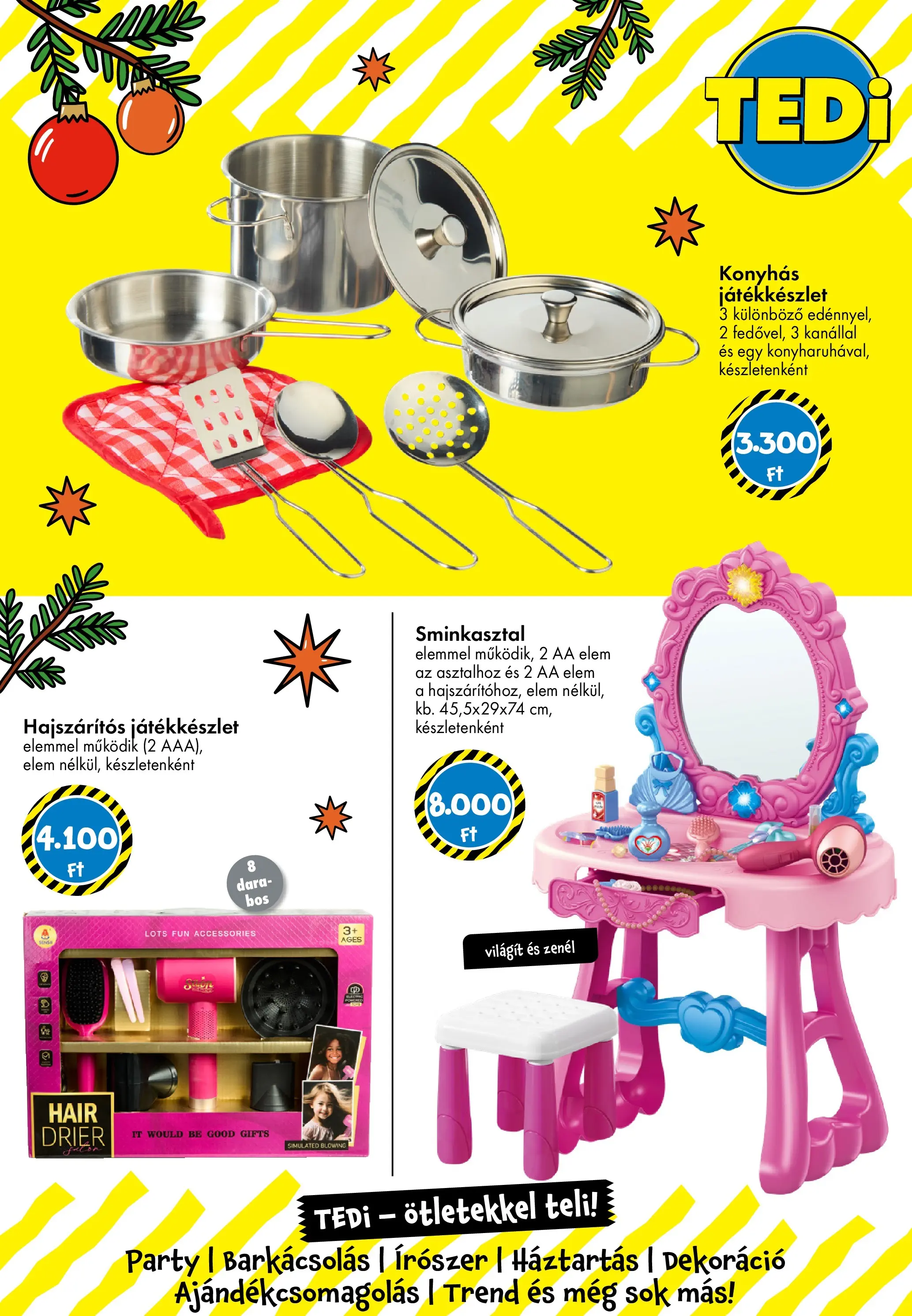 TEDi Akciós újság - 2025.11.07. -tól/töl > akció, lapozható szórólap 🛍️ | Oldal: 18 | Termékek: Sminkasztal, Dekoráció