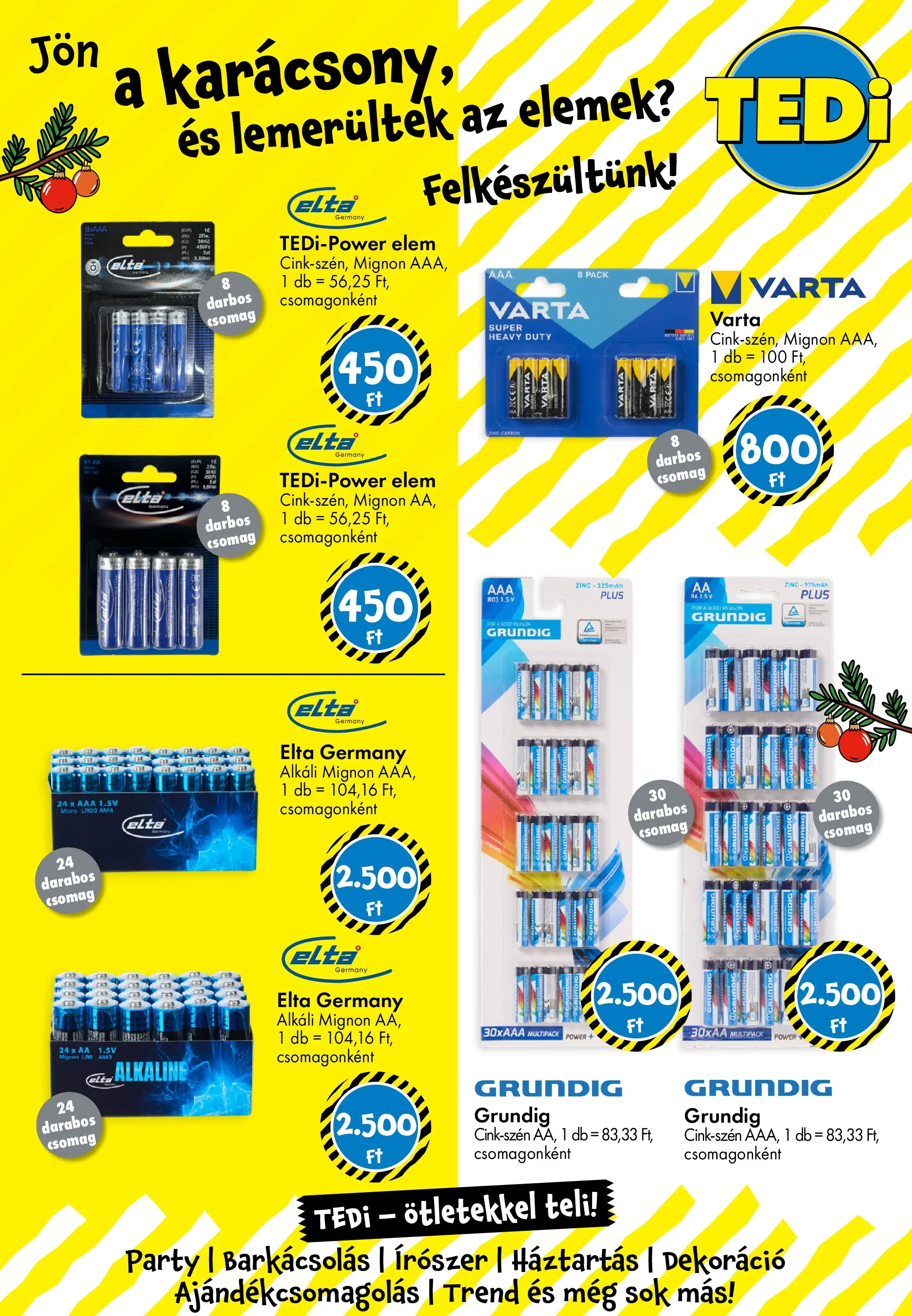 TEDi Akciós újság - 2025.11.07. -tól/töl > akció, lapozható szórólap 🛍️ | Oldal: 23 | Termékek: Dekoráció