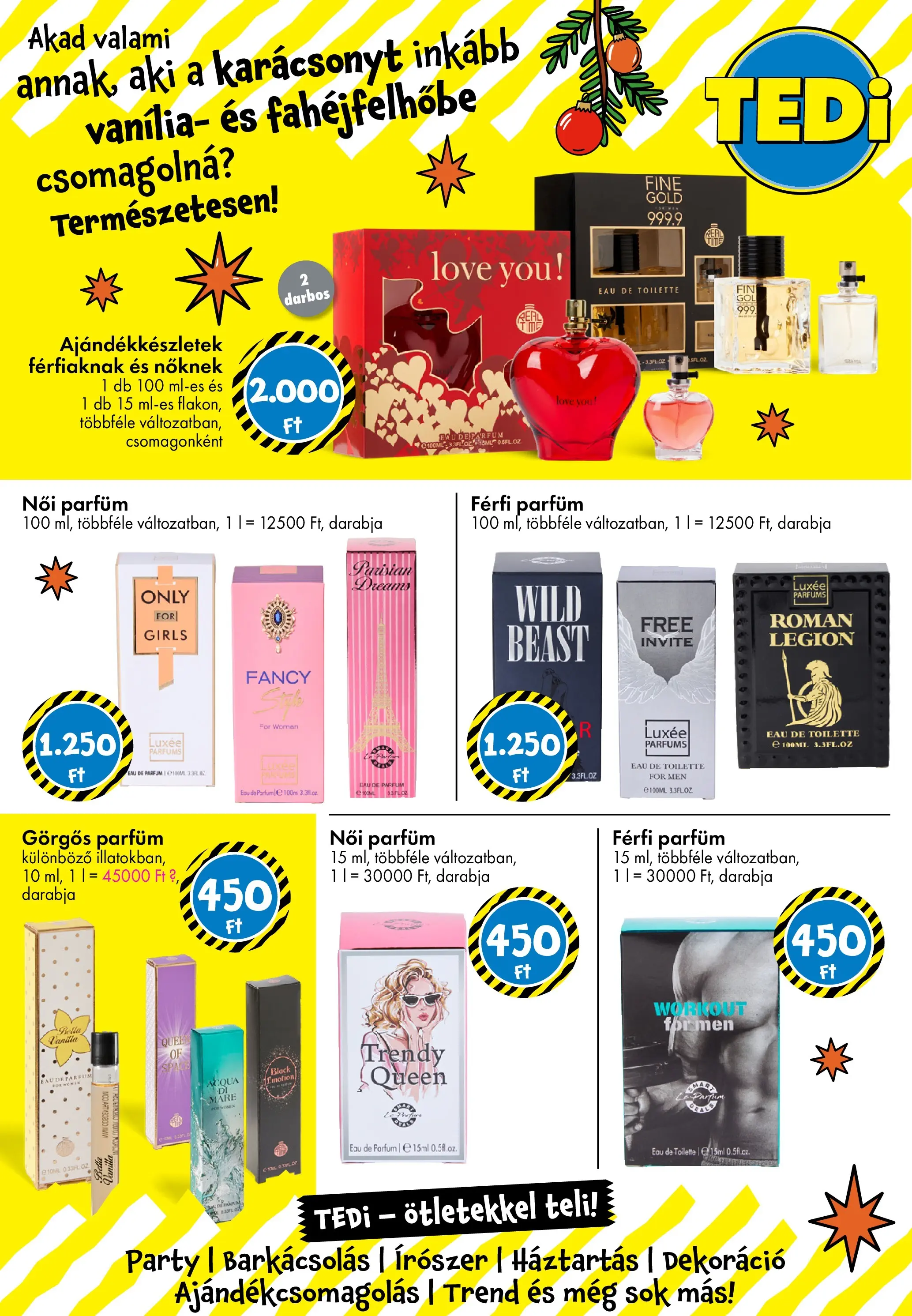TEDi Akciós újság - 2025.11.07. -tól/töl > akció, lapozható szórólap 🛍️ | Oldal: 29 | Termékek: Parfüm, Dekoráció