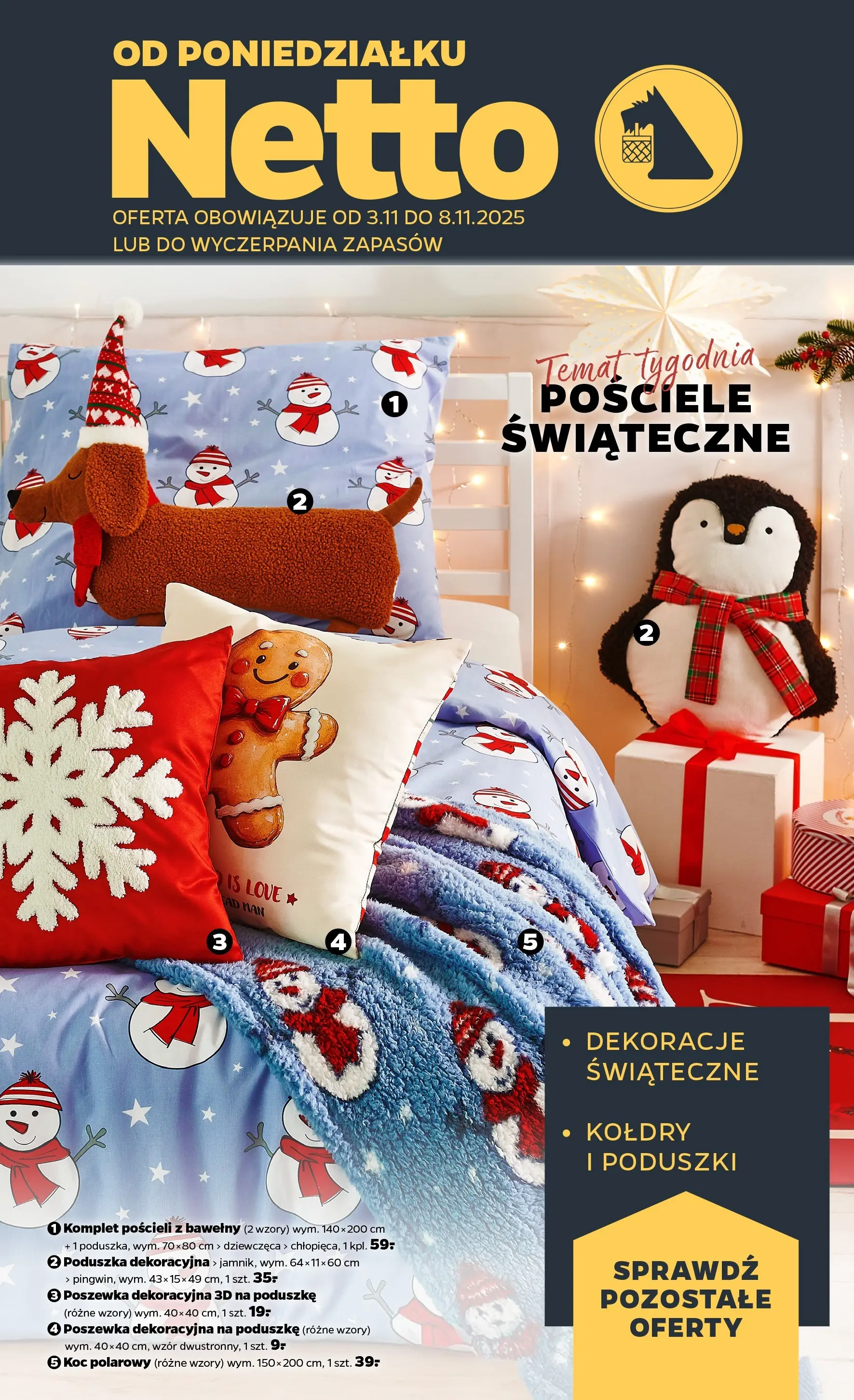 Netto gazetka - Spożywcza od 10.11.2025 - Aktualne promocje | Strona: 29 | Produkty: Poduszka, Koc