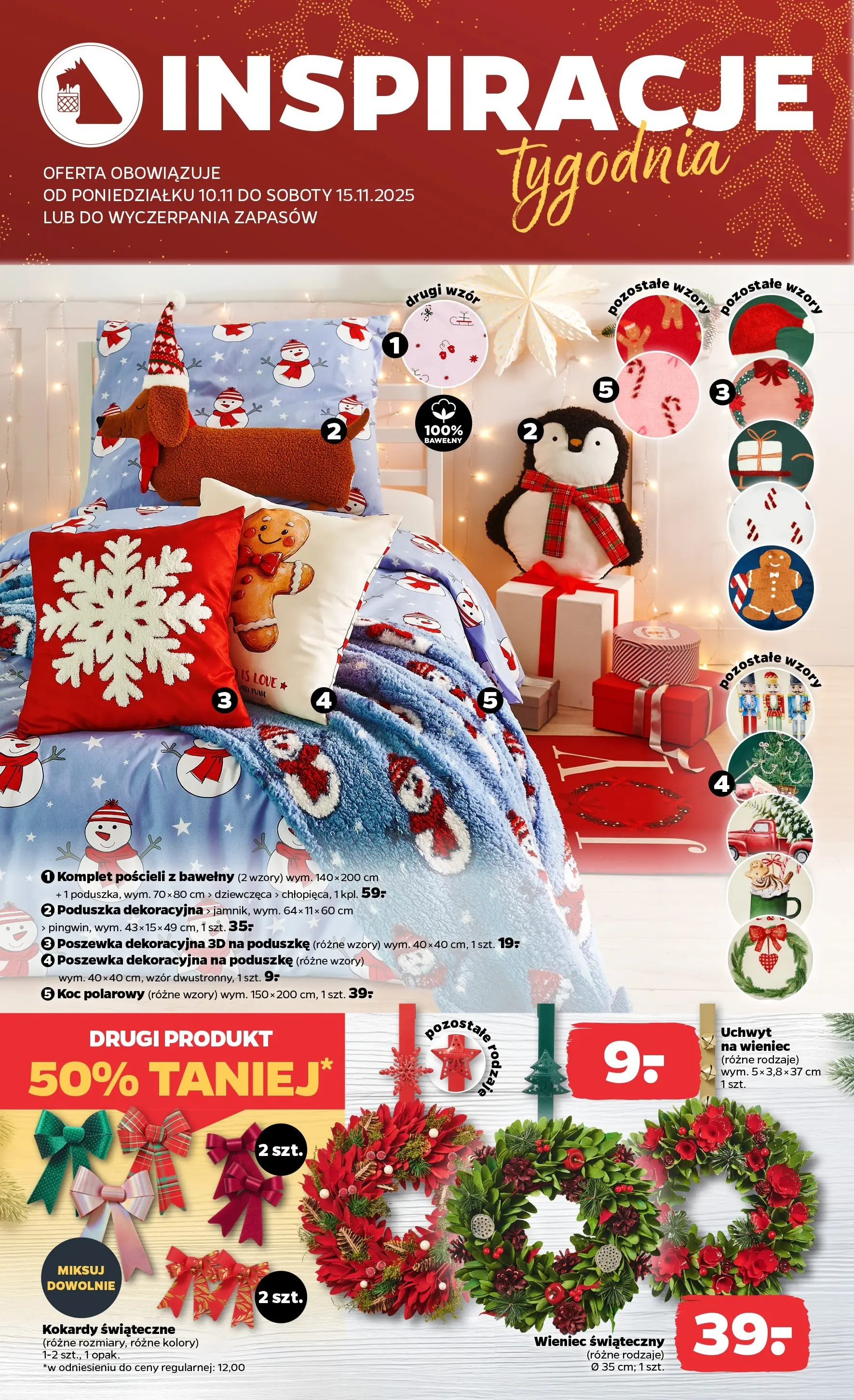Netto gazetka - Spożywcza od 10.11.2025 - Aktualne promocje | Strona: 30 | Produkty: Wieniec, Poduszka, Koc