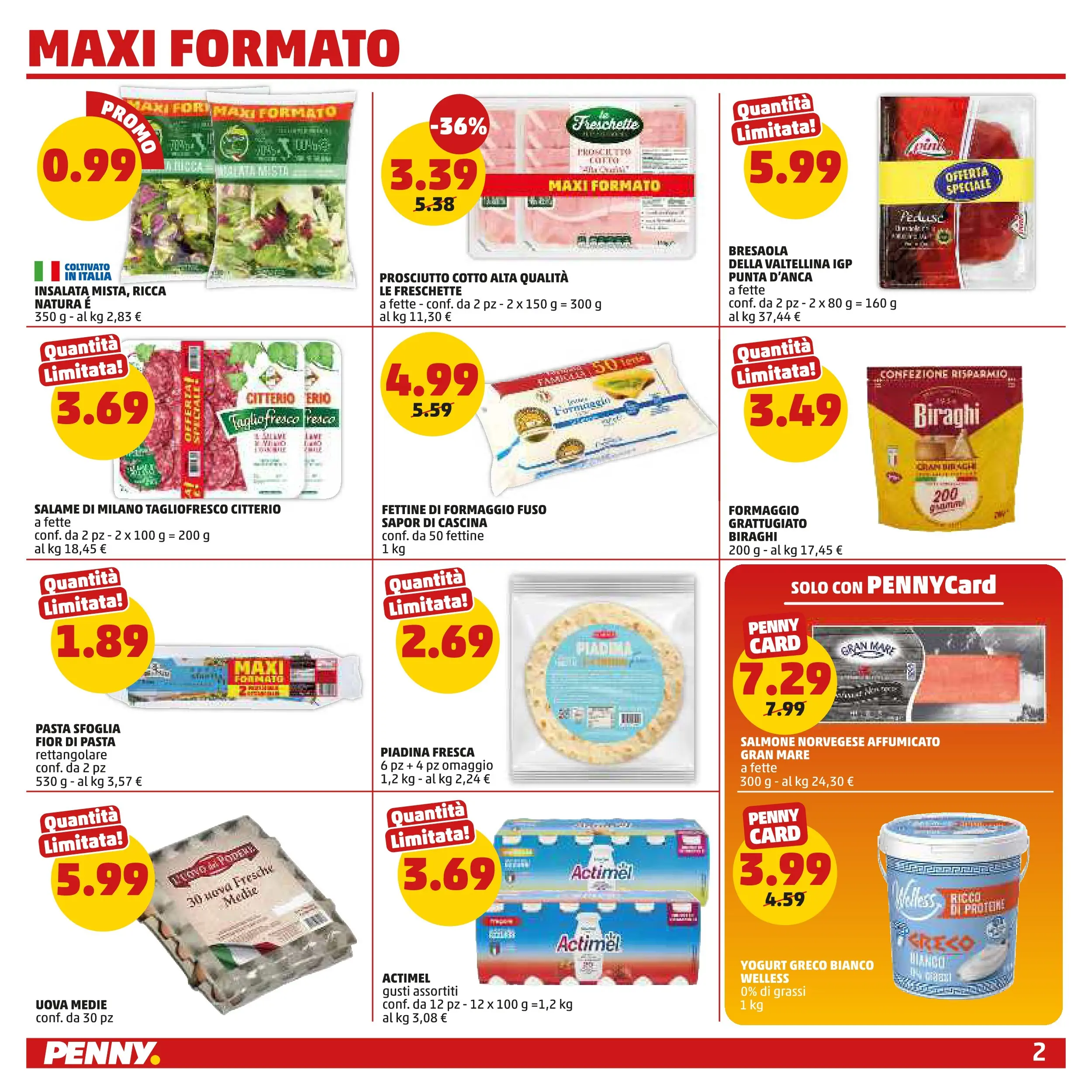 Volantino PENNY dal 06/11/2025 anteprima > (PENNY - Maxi formato) | Pagina: 2 | Prodotti: Yogurt greco, Uova, Salame, Insalata