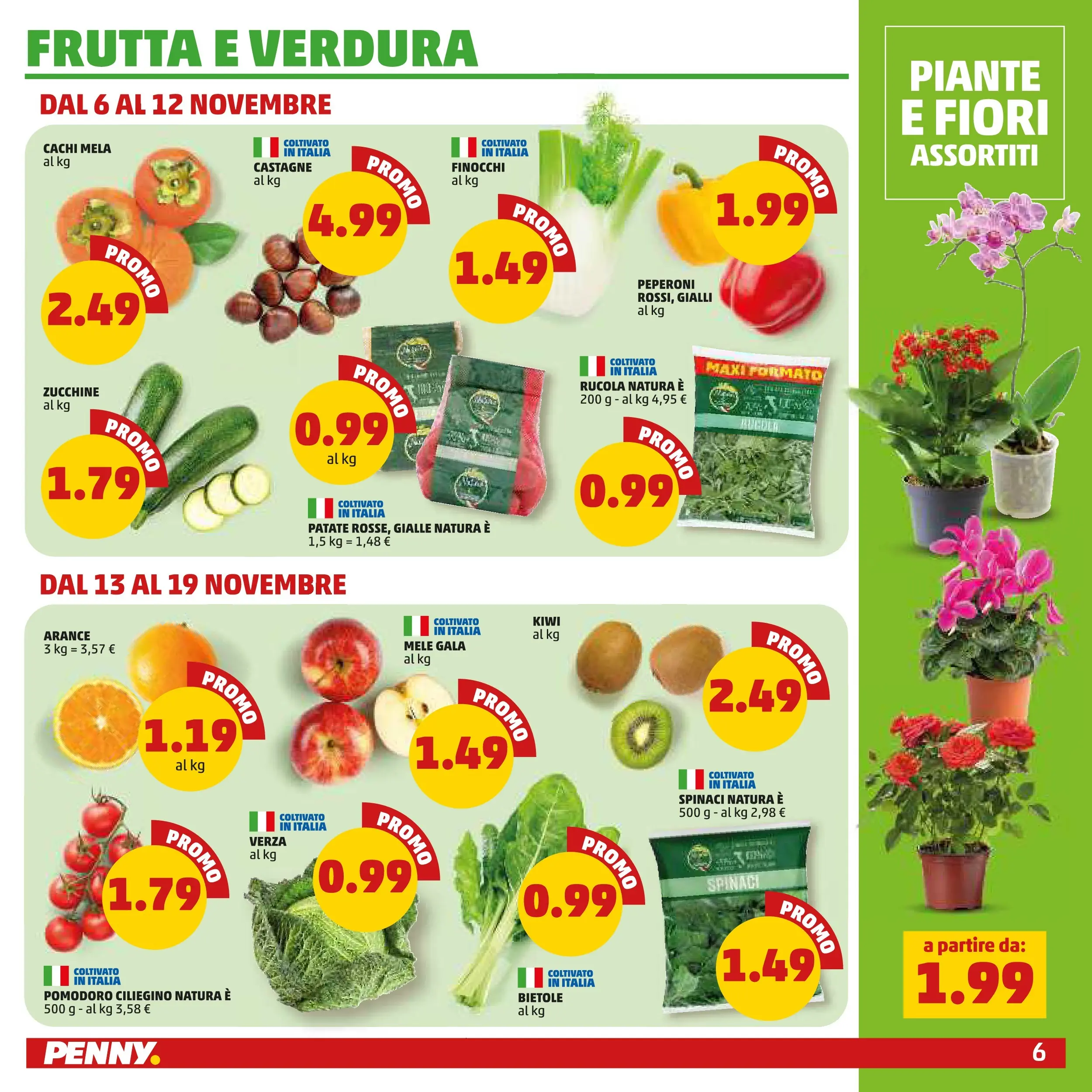 Volantino PENNY dal 06/11/2025 anteprima > (PENNY - Maxi formato) | Pagina: 6 | Prodotti: Mele, Rucola, Pomodoro, Finocchi
