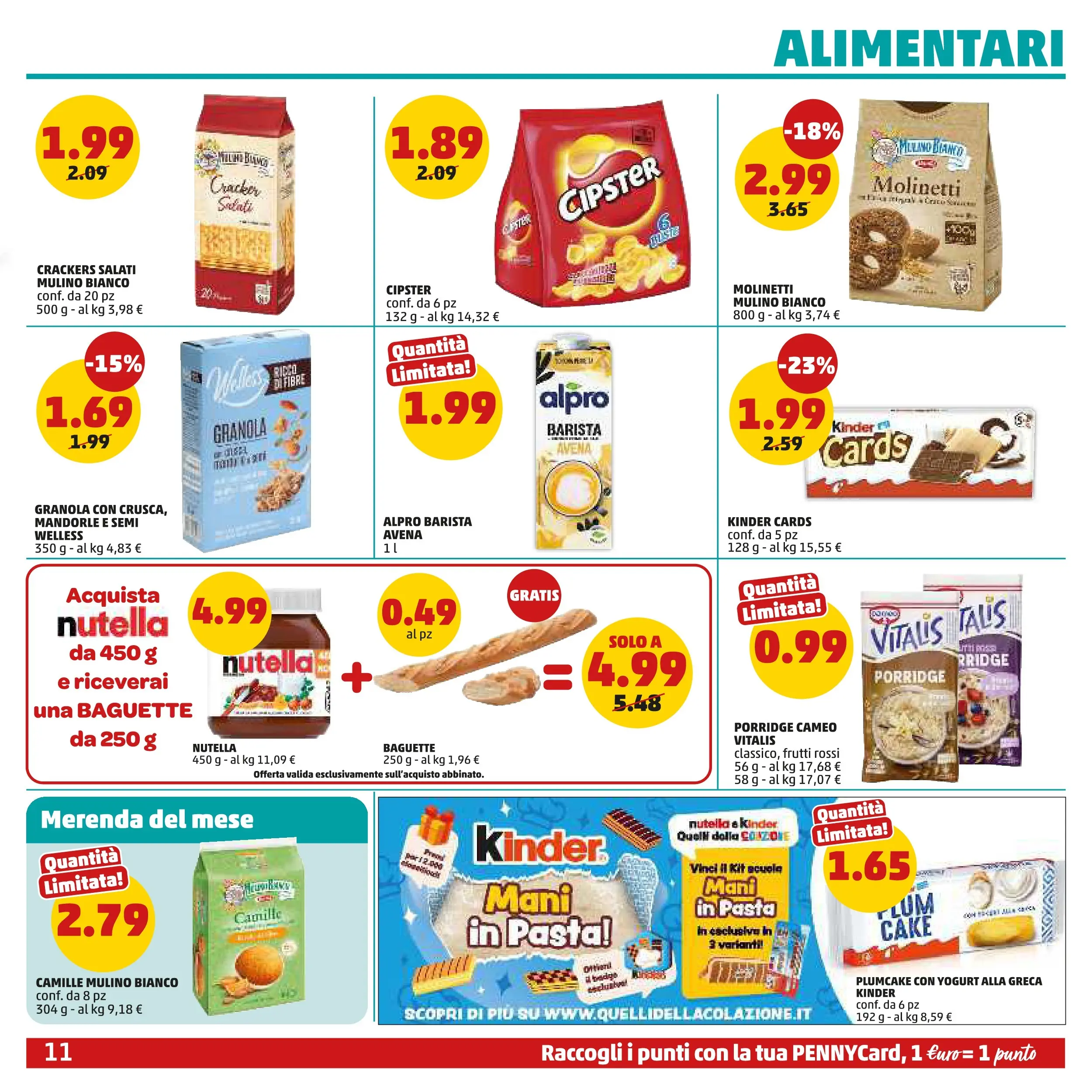 Volantino PENNY dal 06/11/2025 anteprima > (PENNY - Maxi formato) | Pagina: 11 | Prodotti: Pasta, Crackers, Nutella, Plumcake