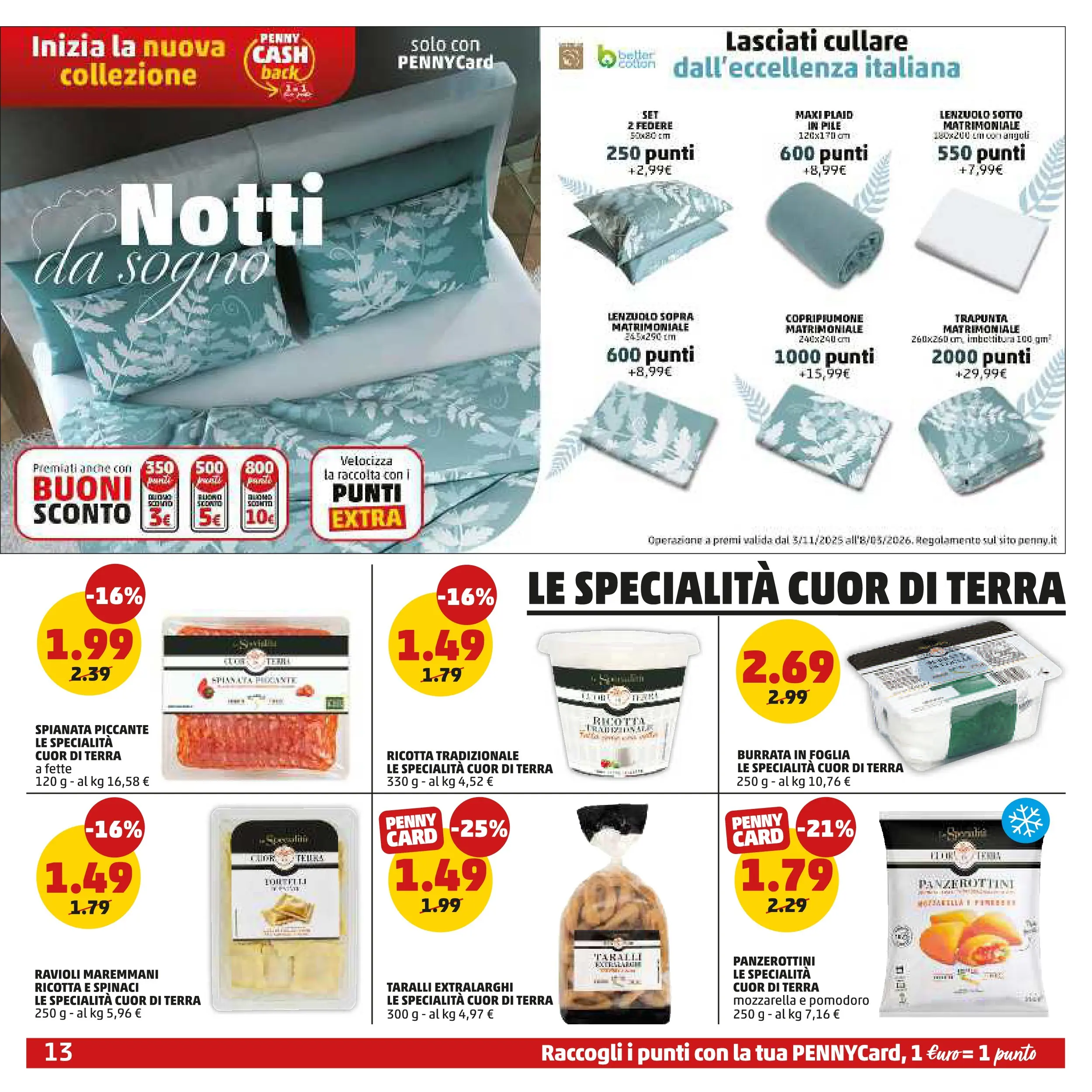 Volantino PENNY dal 06/11/2025 anteprima > (PENNY - Maxi formato) | Pagina: 13 | Prodotti: Pile, Plaid, Pomodoro, Ricotta