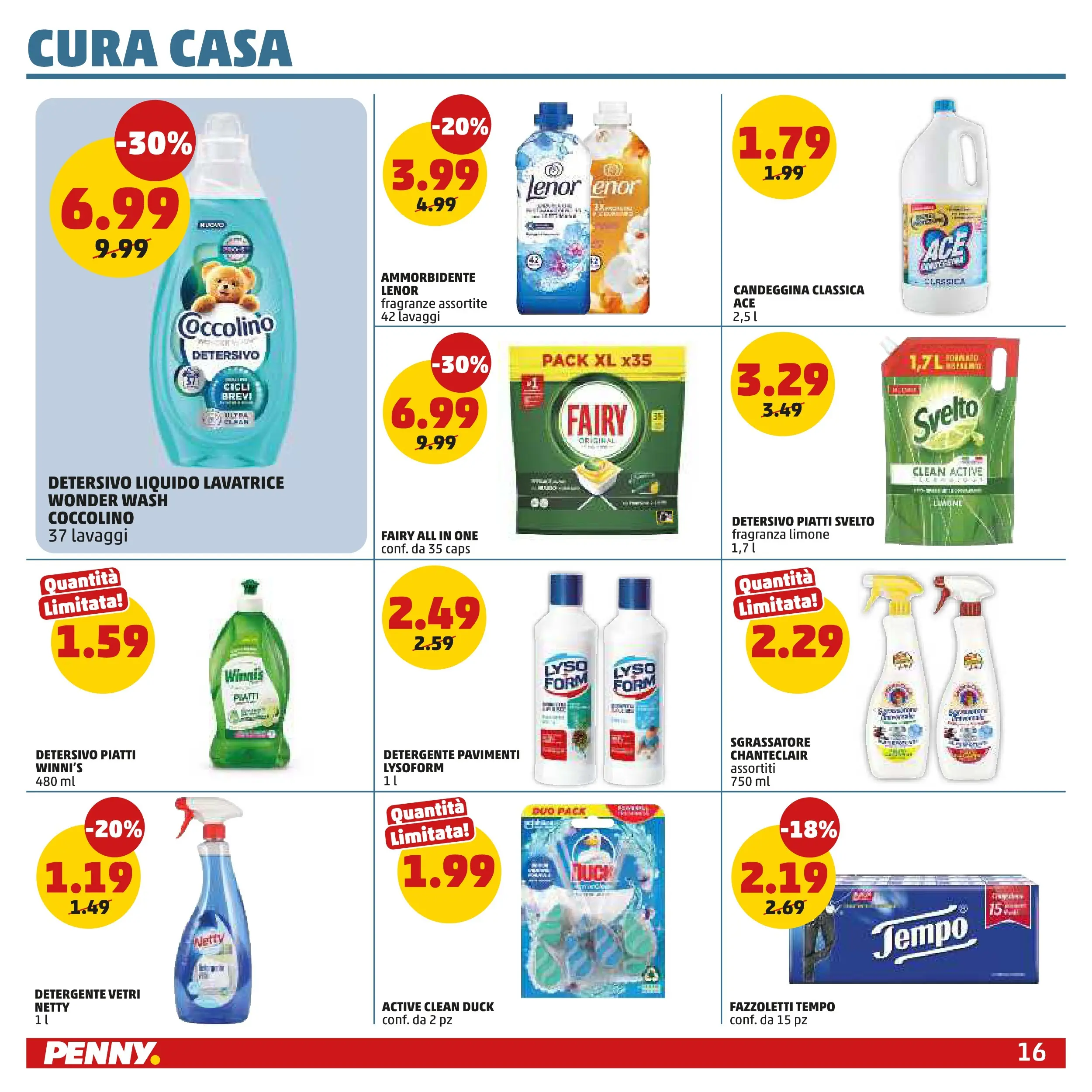Volantino PENNY dal 06/11/2025 anteprima > (PENNY - Maxi formato) | Pagina: 16 | Prodotti: Ammorbidente, Fazzoletti, Limone, Lavatrice