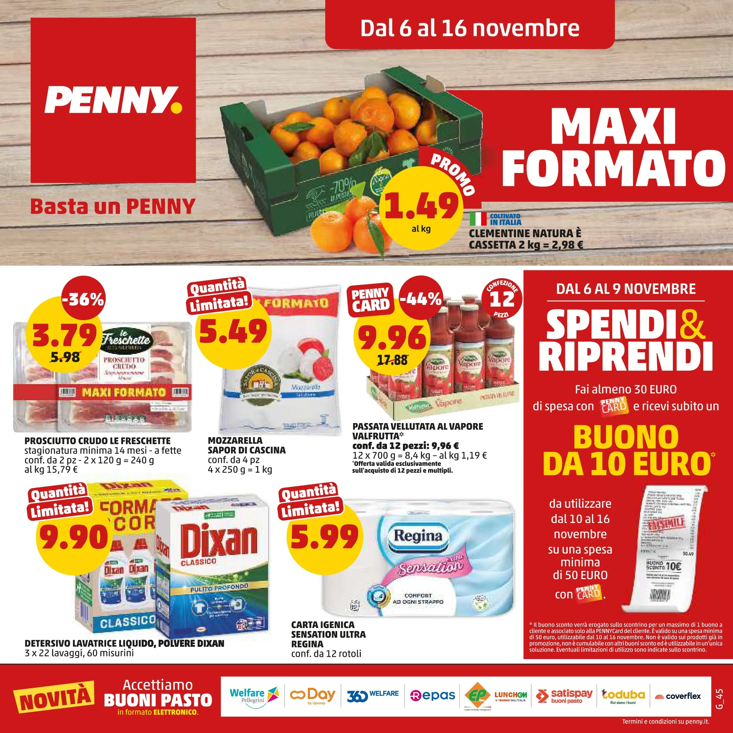 Volantino PENNY dal 06/11/2025 anteprima > (PENNY Napoli catalogo) | Pagina: 1 | Prodotti: Mozzarella, Zaino, Prosciutto, Lavatrice