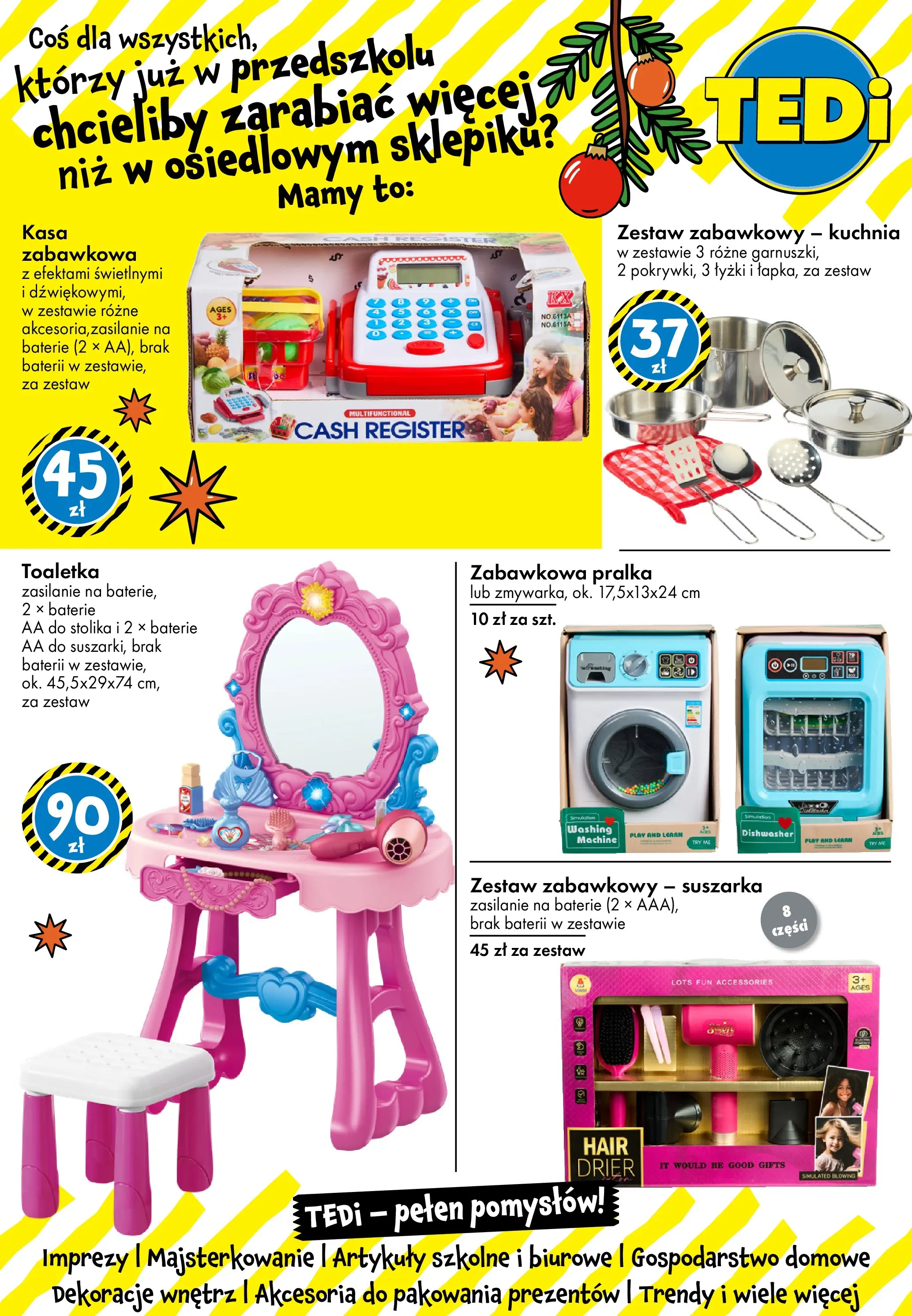 TEDi Gazetka od (07.11.2025 - 15.11.2025) | Strona: 18 | Produkty: Suszarka, Baterie, Artykuły szkolne, Toaletka