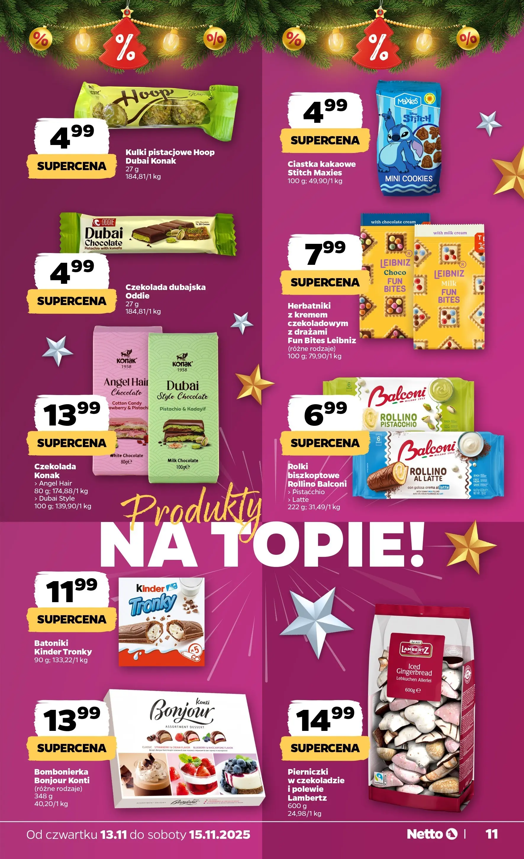 Netto gazetka - Spożywcza od 13.11.2025 - Aktualne promocje | Strona: 11 | Produkty: Rolki, Mascarpone, Czekolada, Ciastka