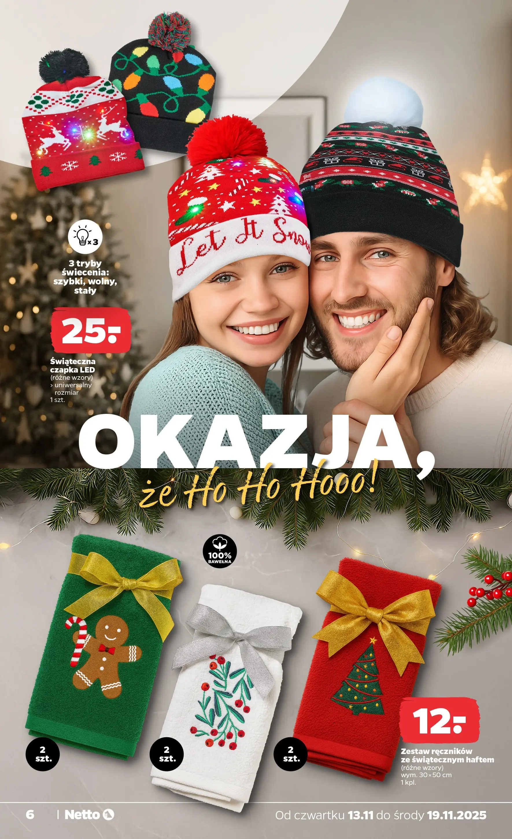 Netto gazetka - Non Food od 13.11.2025 - Aktualne promocje | Strona: 6 | Produkty: Czapka