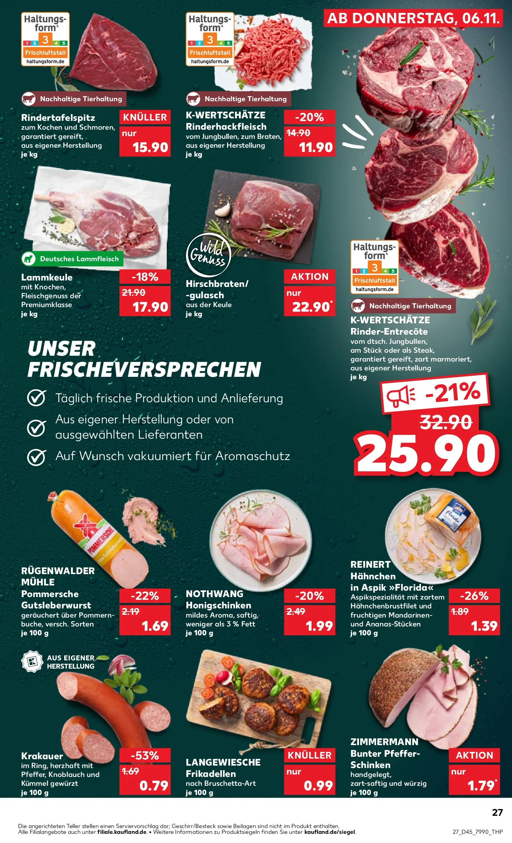 Prospekt Kaufland ab 10.11.2025 » Angebote und Werbung Online | Seite: 27 | Produkte: Lammkeule, Hahnchen, Gulasch, Knoblauch Prospekt Kaufland ab 10.11.2025 » Angebote Online zum Blättern | Seite: 27 | Produkte: Lammkeule, Hahnchen, Gulasch, Knoblauch
