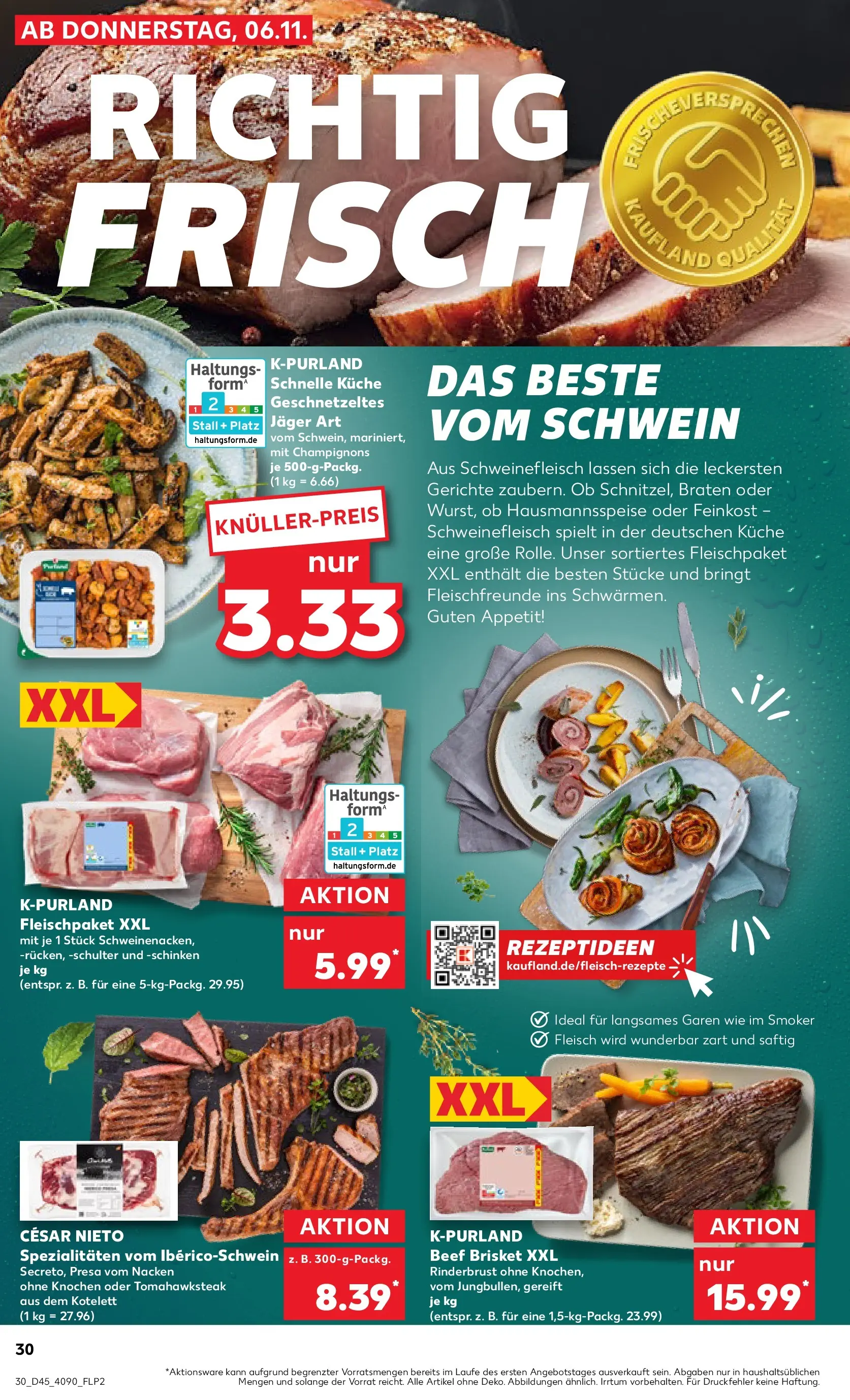 Prospekt Kaufland ab 10.11.2025 » Angebote Online zum Blättern | Seite: 30 | Produkte: Küche, Schweinenacken, Schweinefleisch, Fleisch