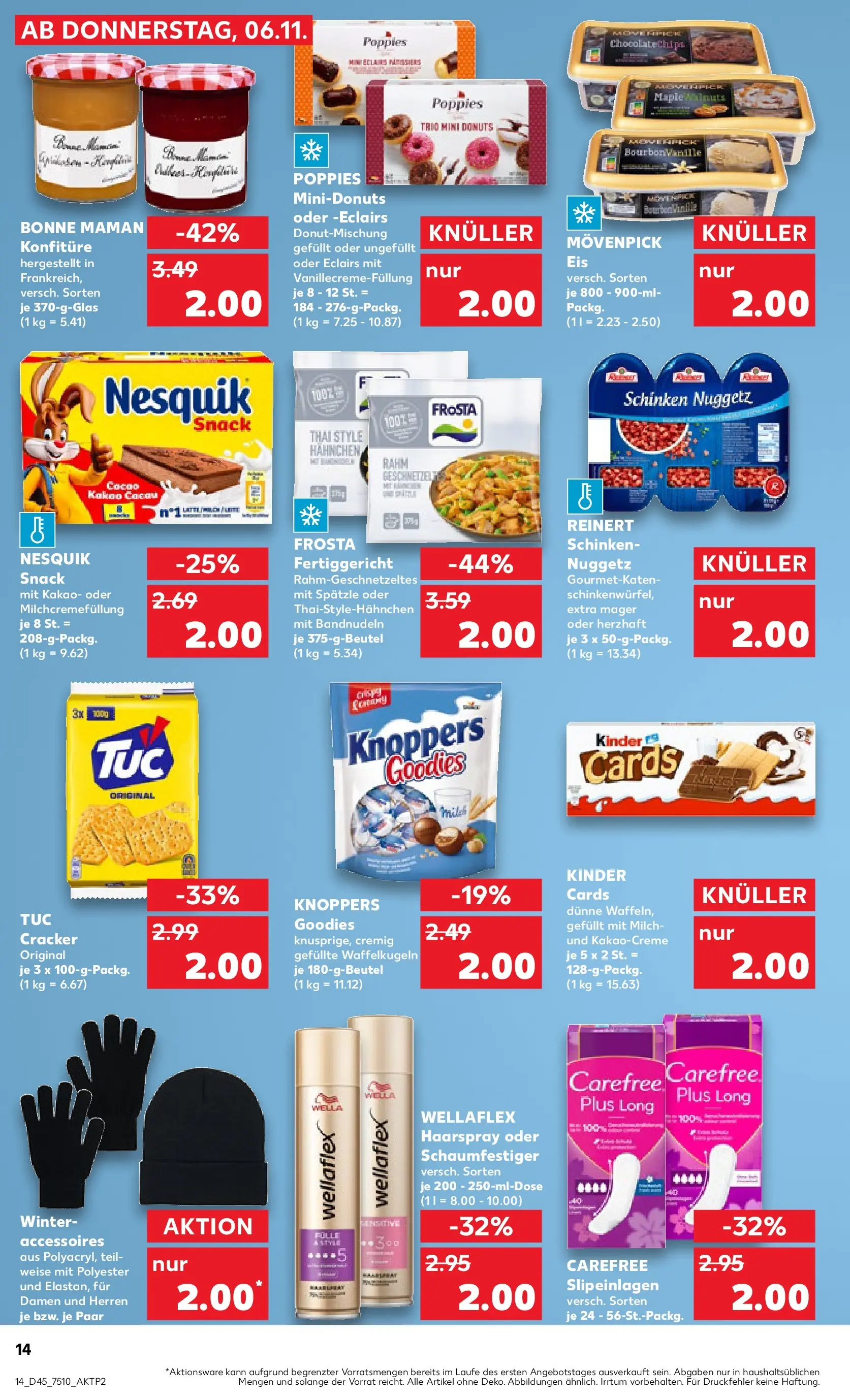 Prospekt Kaufland ab 10.11.2025 » Angebote und Werbung Online | Seite: 14 | Produkte: Milch, Haarspray, Frosta, Schinken Prospekt Kaufland ab 10.11.2025 » Angebote Online zum Blättern | Seite: 14 | Produkte: Milch, Haarspray, Frosta, Schinken