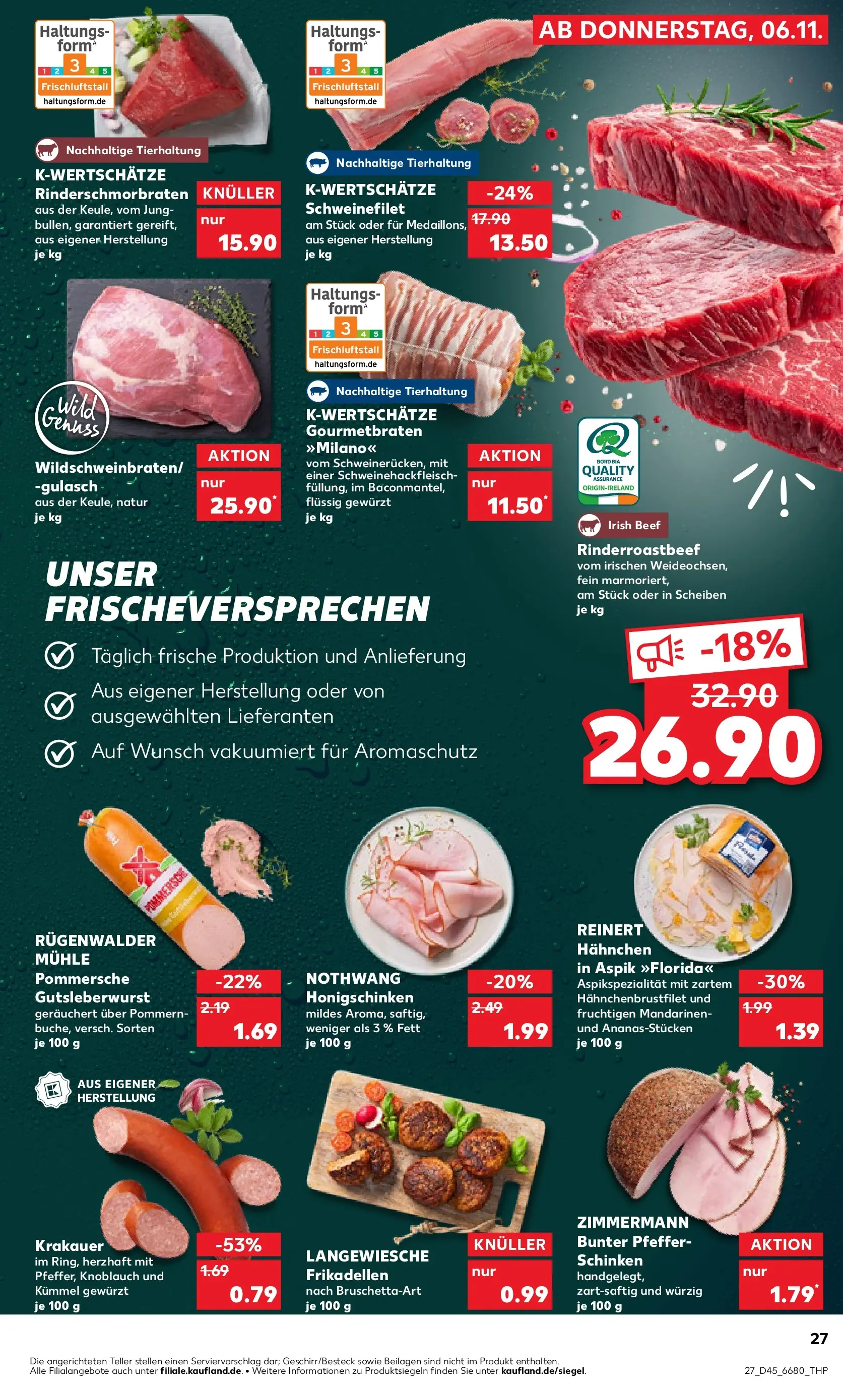 Prospekt Kaufland ab 10.11.2025 » Angebote Online zum Blättern | Seite: 27 | Produkte: Mühle, Hahnchen, Schweinefilet, Knoblauch