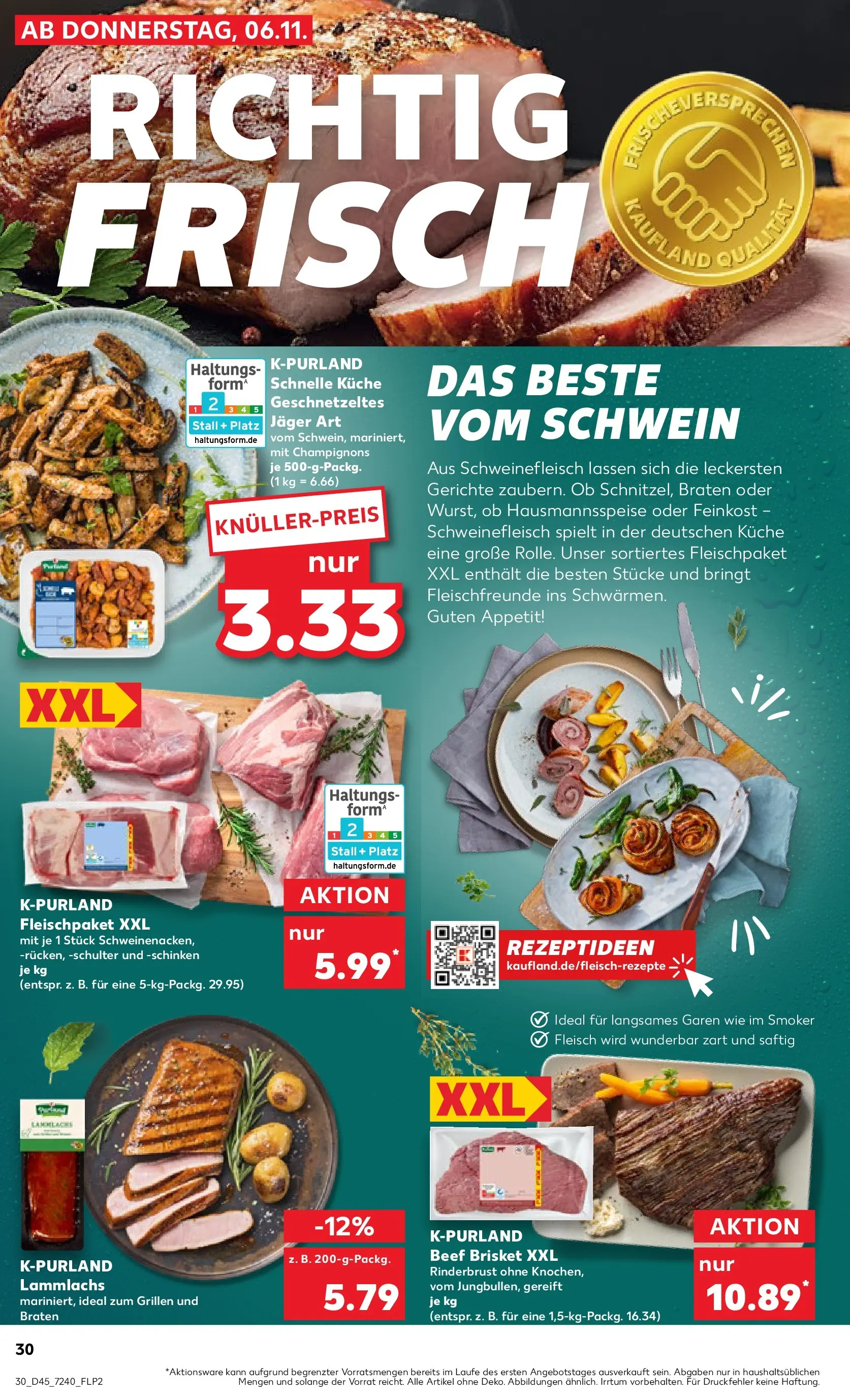 Prospekt Kaufland ab 09.11.2025 » Angebote und Werbung Online | Seite: 30 | Produkte: Küche, Schinken, Schweinefleisch, Fleisch Prospekt Kaufland ab 09.11.2025 » Angebote Online zum Blättern | Seite: 30 | Produkte: Küche, Schinken, Schweinefleisch, Fleisch