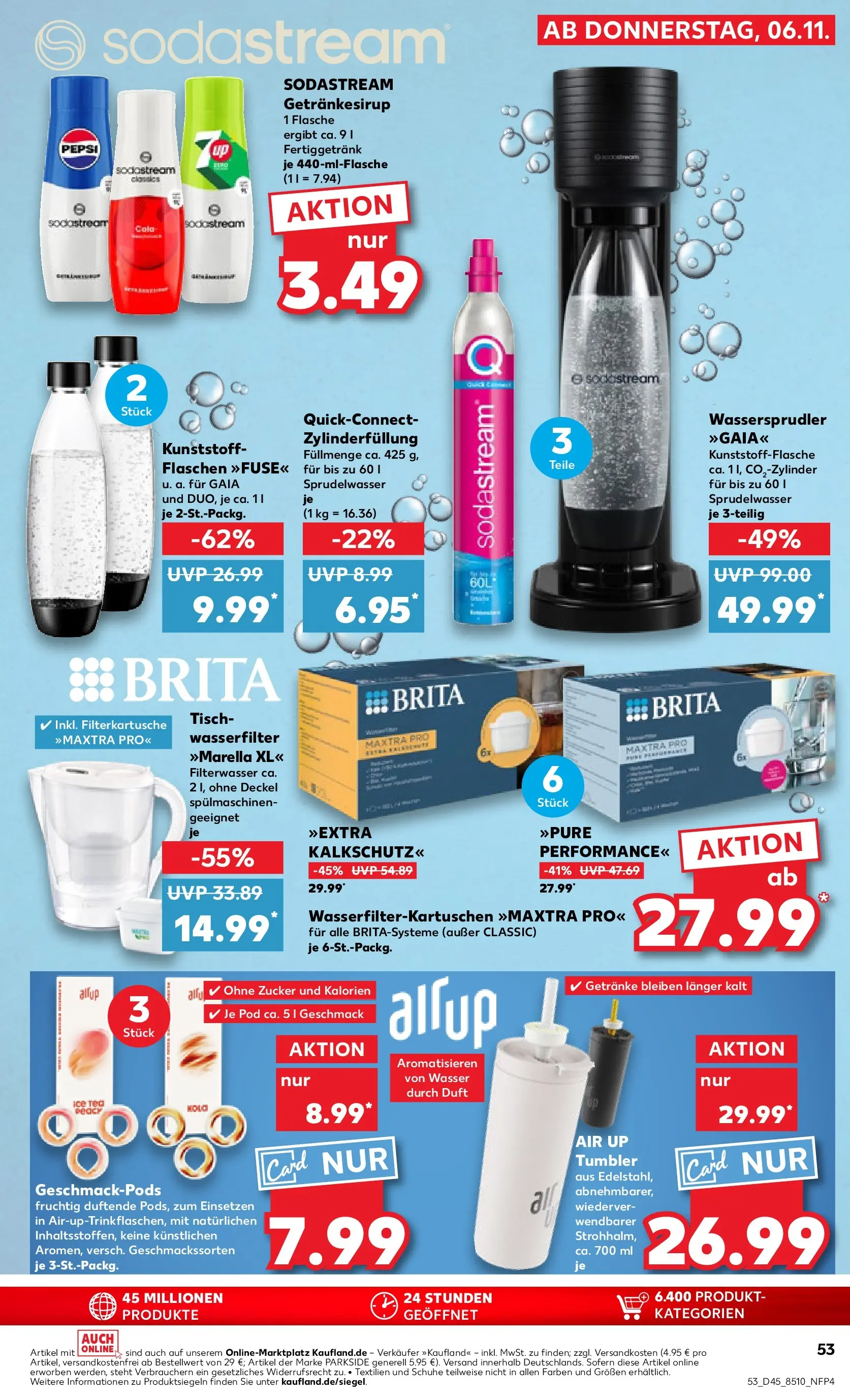 Prospekt Kaufland ab 10.11.2025 » Angebote Online zum Blättern | Seite: 53 | Produkte: Tisch, Wasser, Zucker, Sodastream