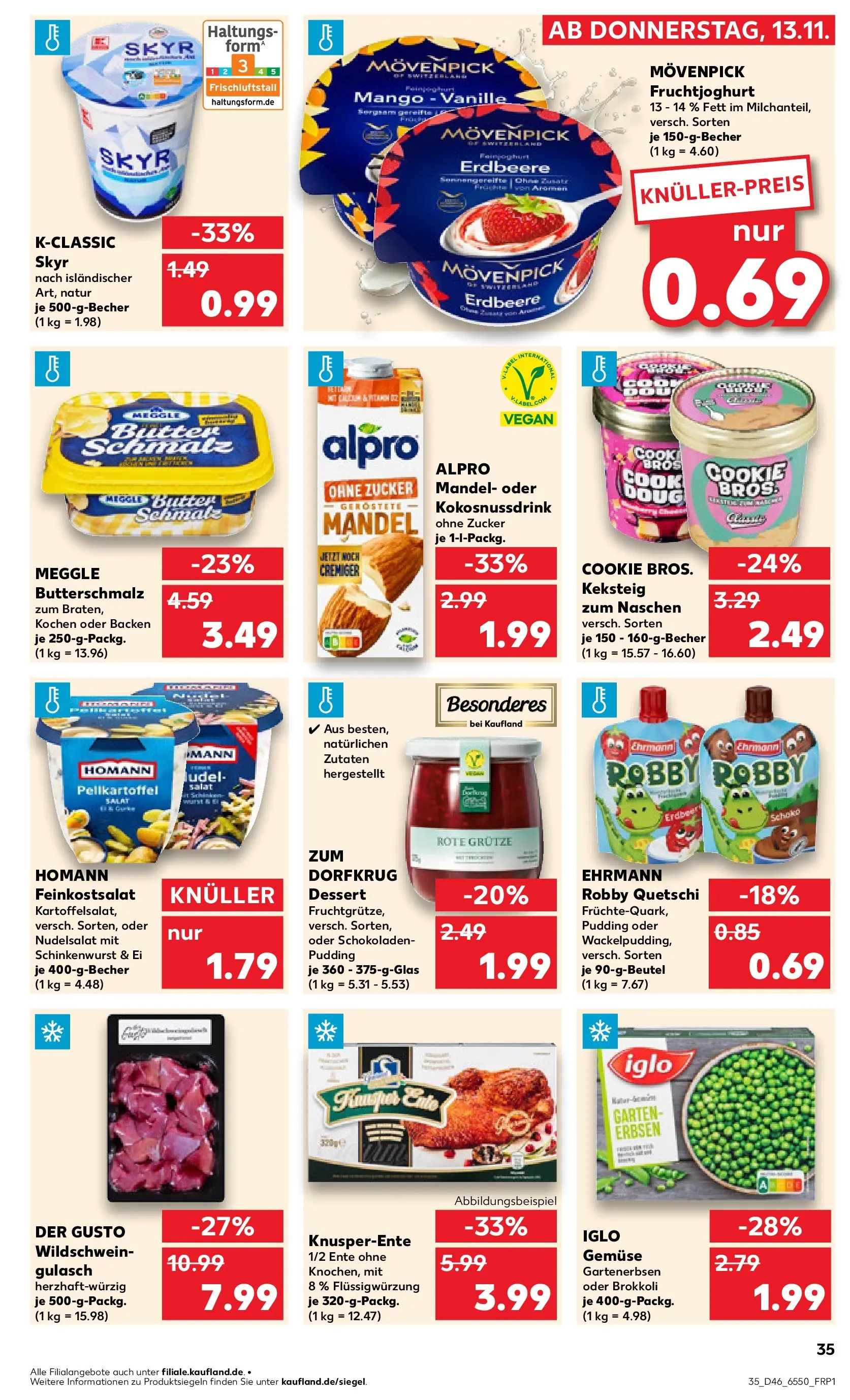 Prospekt Kaufland ab 12.11.2025 » Angebote Online zum Blättern | Seite: 35 | Produkte: Butterschmalz, Butter, Fruchtjoghurt, Zucker