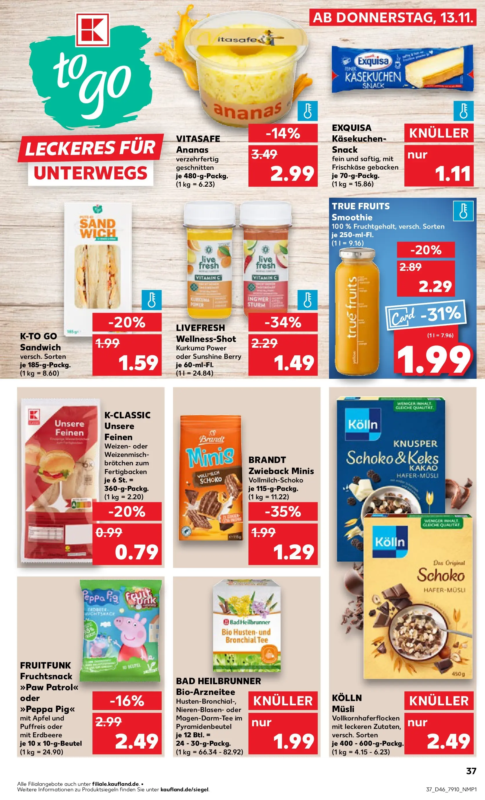 Prospekt Kaufland ab 12.11.2025 » Angebote Online zum Blättern | Seite: 37 | Produkte: Kolln, Kolln musli, Äpfel, Exquisa