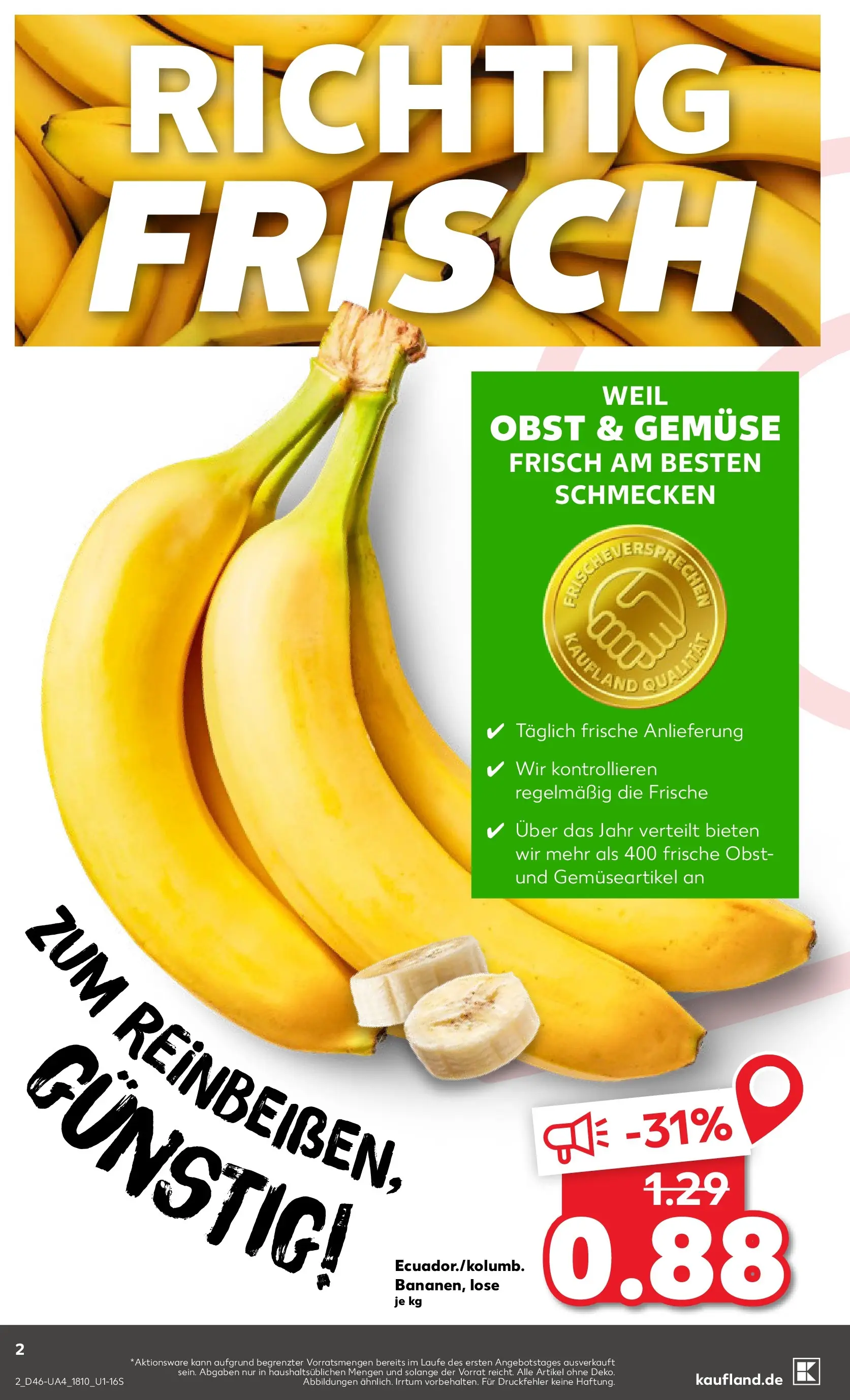 Prospekt Kaufland ab 13.11.2025 » Angebote und Werbung Online | Seite: 2 | Produkte: Gemüse, Obst Prospekt Kaufland ab 13.11.2025 » Angebote Online zum Blättern | Seite: 2 | Produkte: Gemüse, Obst