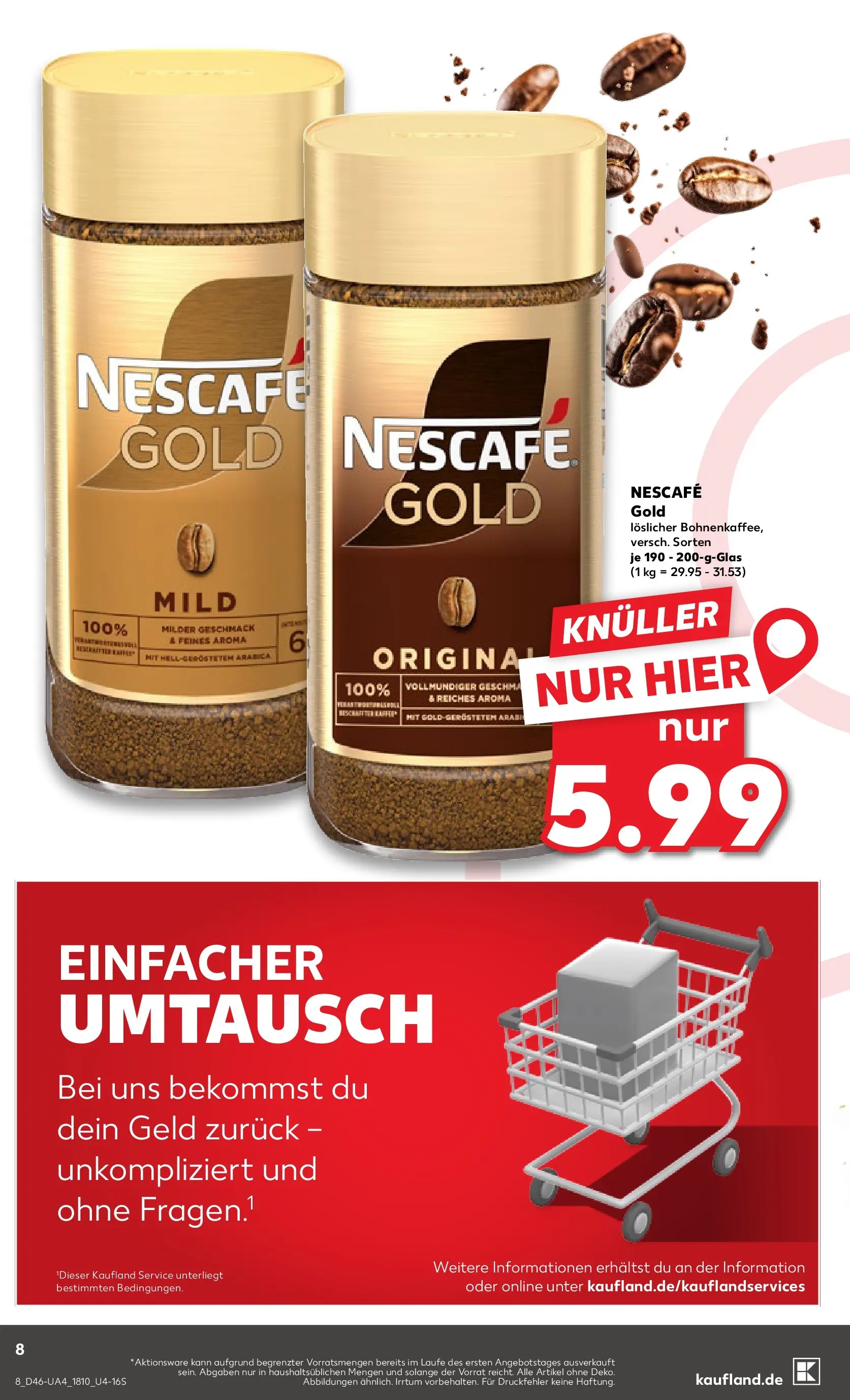 Prospekt Kaufland ab 13.11.2025 » Angebote und Werbung Online | Seite: 8 | Produkte: Nescafe, Nescafe gold Prospekt Kaufland ab 13.11.2025 » Angebote Online zum Blättern | Seite: 8 | Produkte: Nescafe, Nescafe gold