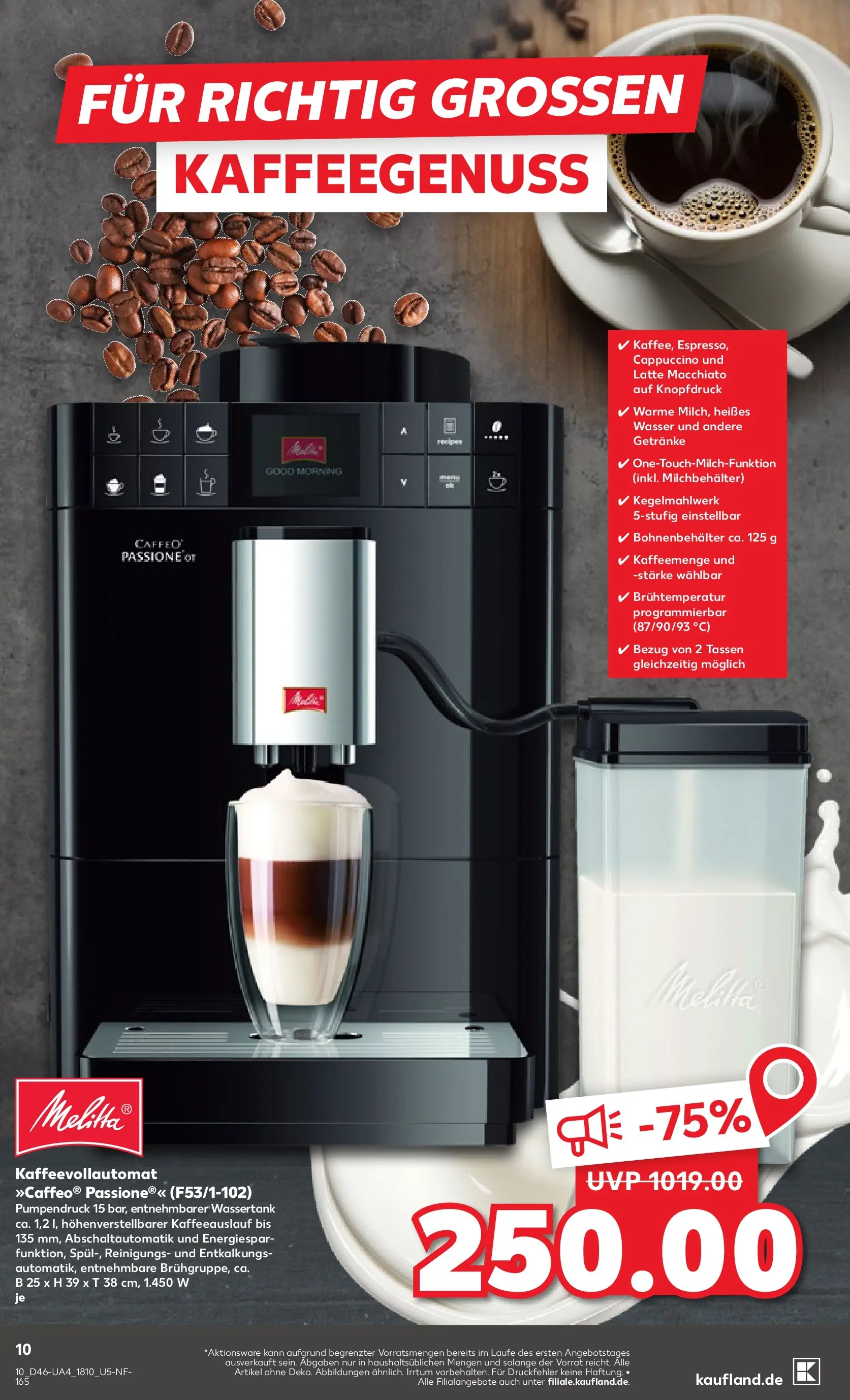 Prospekt Kaufland ab 13.11.2025 » Angebote und Werbung Online | Seite: 10 | Produkte: Melitta, Wasser, Kaffeevollautomat Prospekt Kaufland ab 13.11.2025 » Angebote Online zum Blättern | Seite: 10 | Produkte: Melitta, Wasser, Kaffeevollautomat