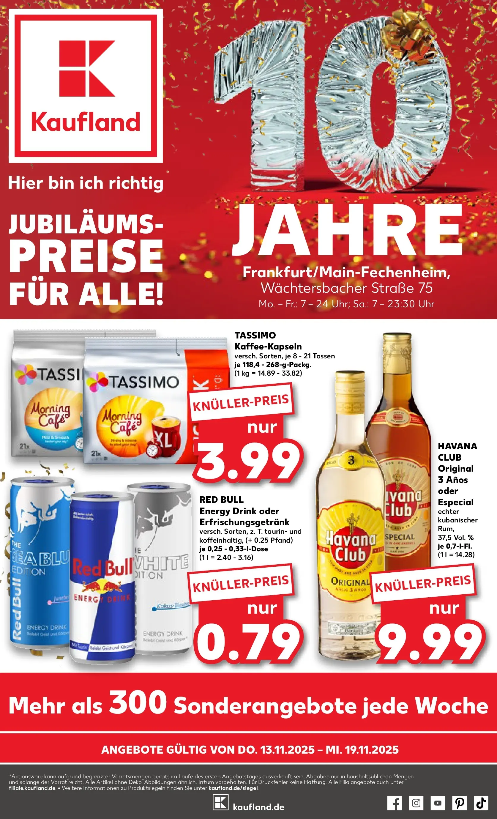 Prospekt Kaufland ab 13.11.2025 » Angebote und Werbung Online | Seite: 1 | Produkte: Havana club, Energy, Rum, Tassimo Prospekt Kaufland ab 13.11.2025 » Angebote Online zum Blättern | Seite: 1 | Produkte: Havana club, Energy, Rum, Tassimo