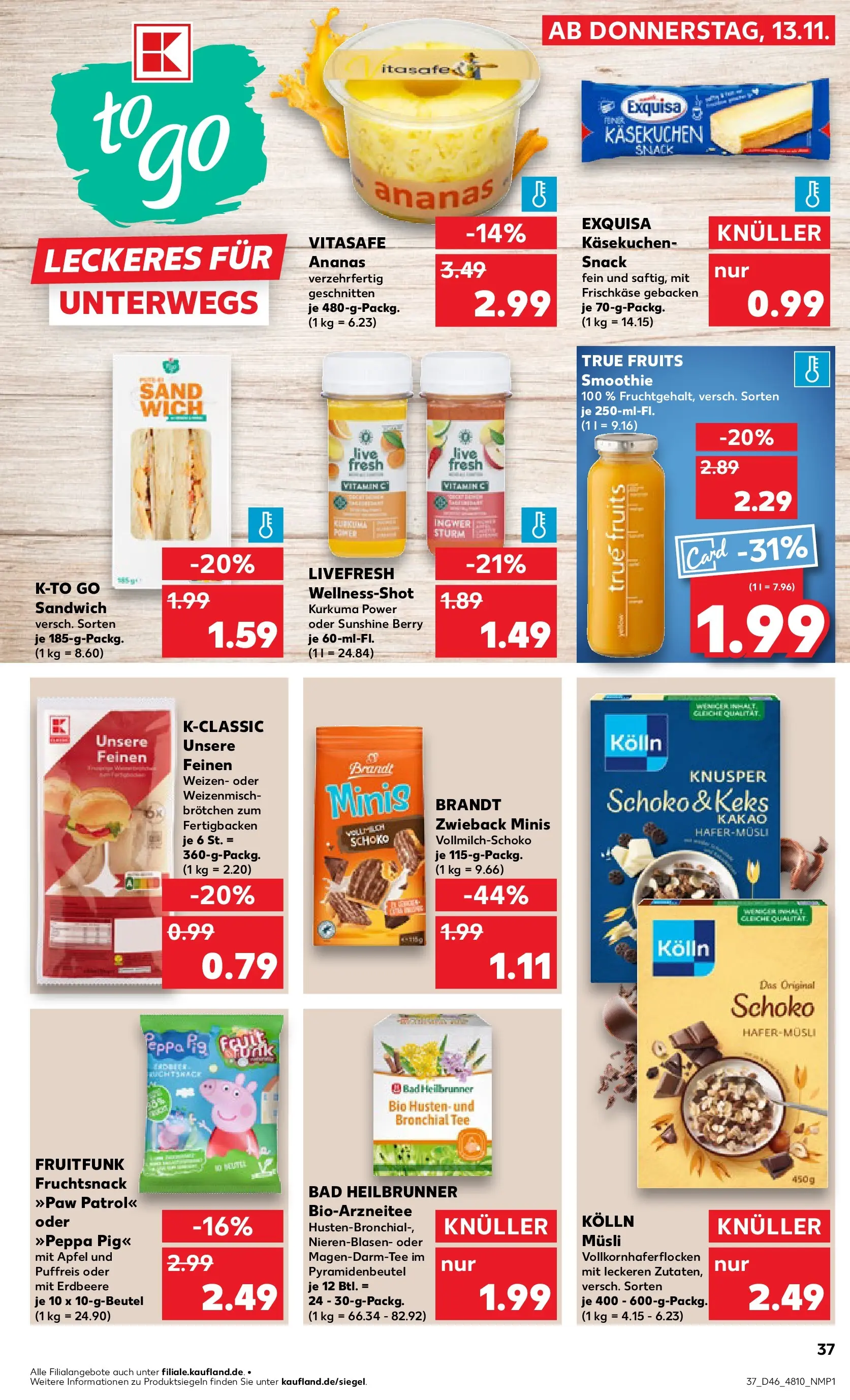 Prospekt Kaufland ab 13.11.2025 » Angebote Online zum Blättern | Seite: 37 | Produkte: Kolln, Bad, Äpfel, Ananas