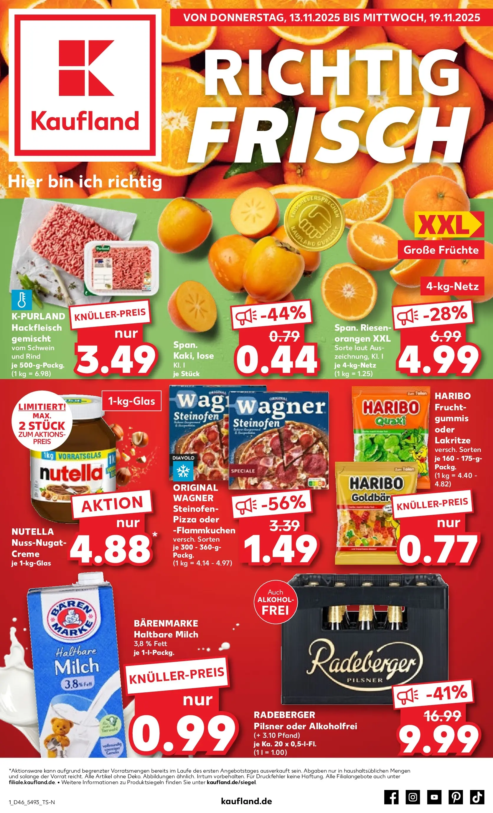 Prospekt Kaufland ab 13.11.2025 » Angebote Online zum Blättern | Seite: 5 | Produkte: Haribo, Milch, Haltbare milch, Orangen