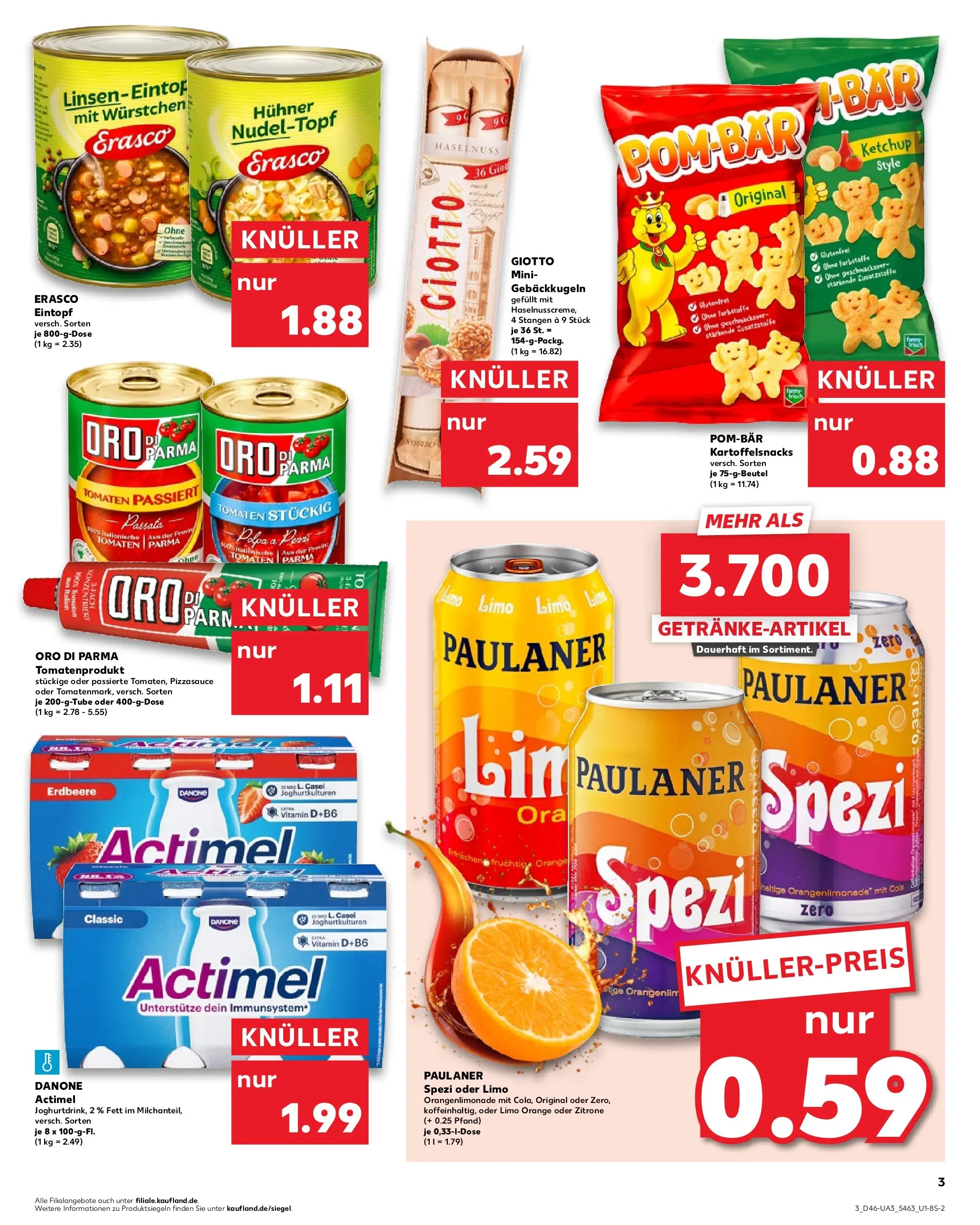 Prospekt Kaufland ab 13.11.2025 » Angebote und Werbung Online | Seite: 3 | Produkte: Oro di parma, Zitrone, Erasco, Chips Prospekt Kaufland ab 13.11.2025 » Angebote Online zum Blättern | Seite: 3 | Produkte: Oro di parma, Zitrone, Erasco, Chips