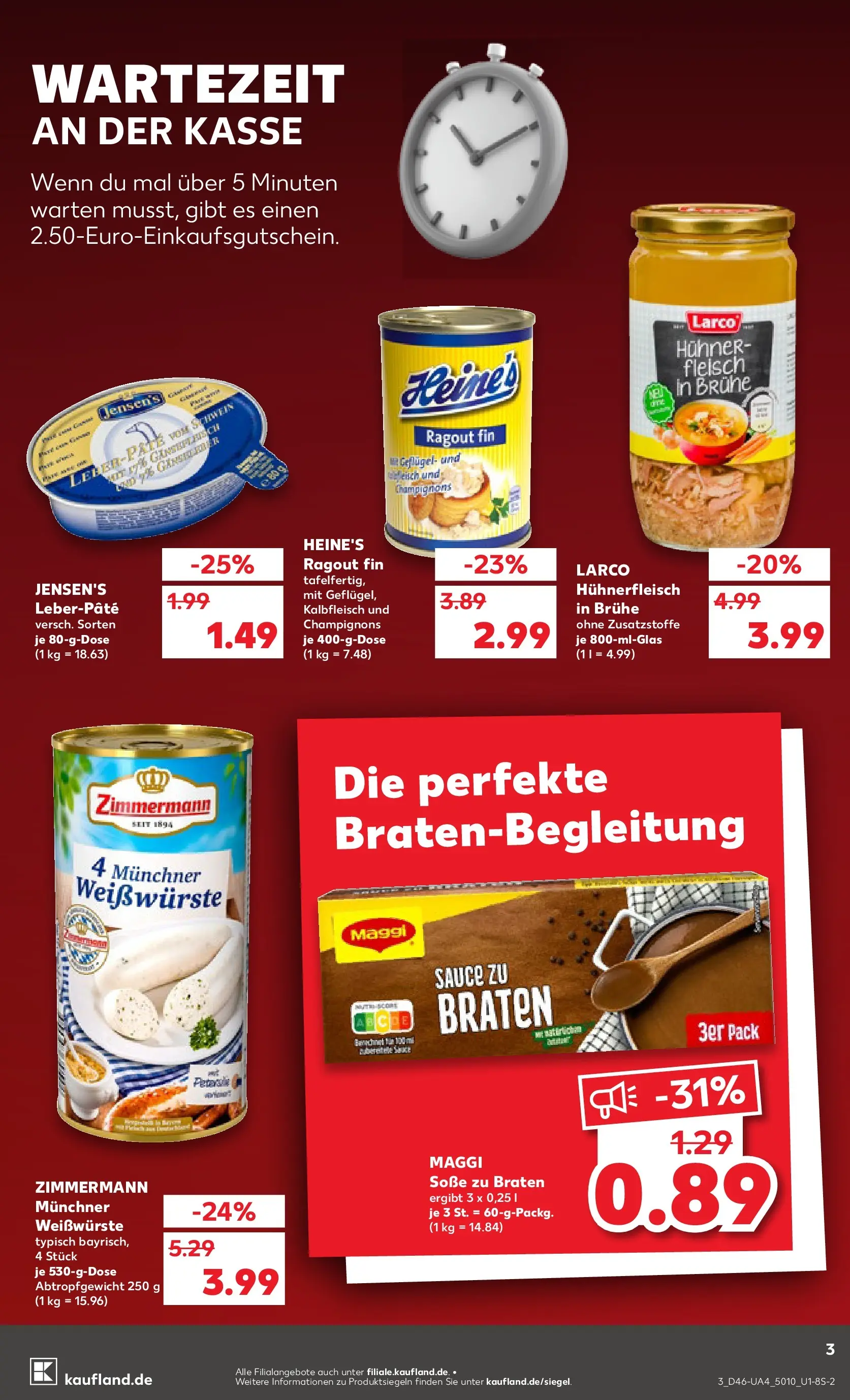 Prospekt Kaufland ab 12.11.2025 » Angebote Online zum Blättern | Seite: 3 | Produkte: Champignons, Soße, Hühnerfleisch, Fleisch
