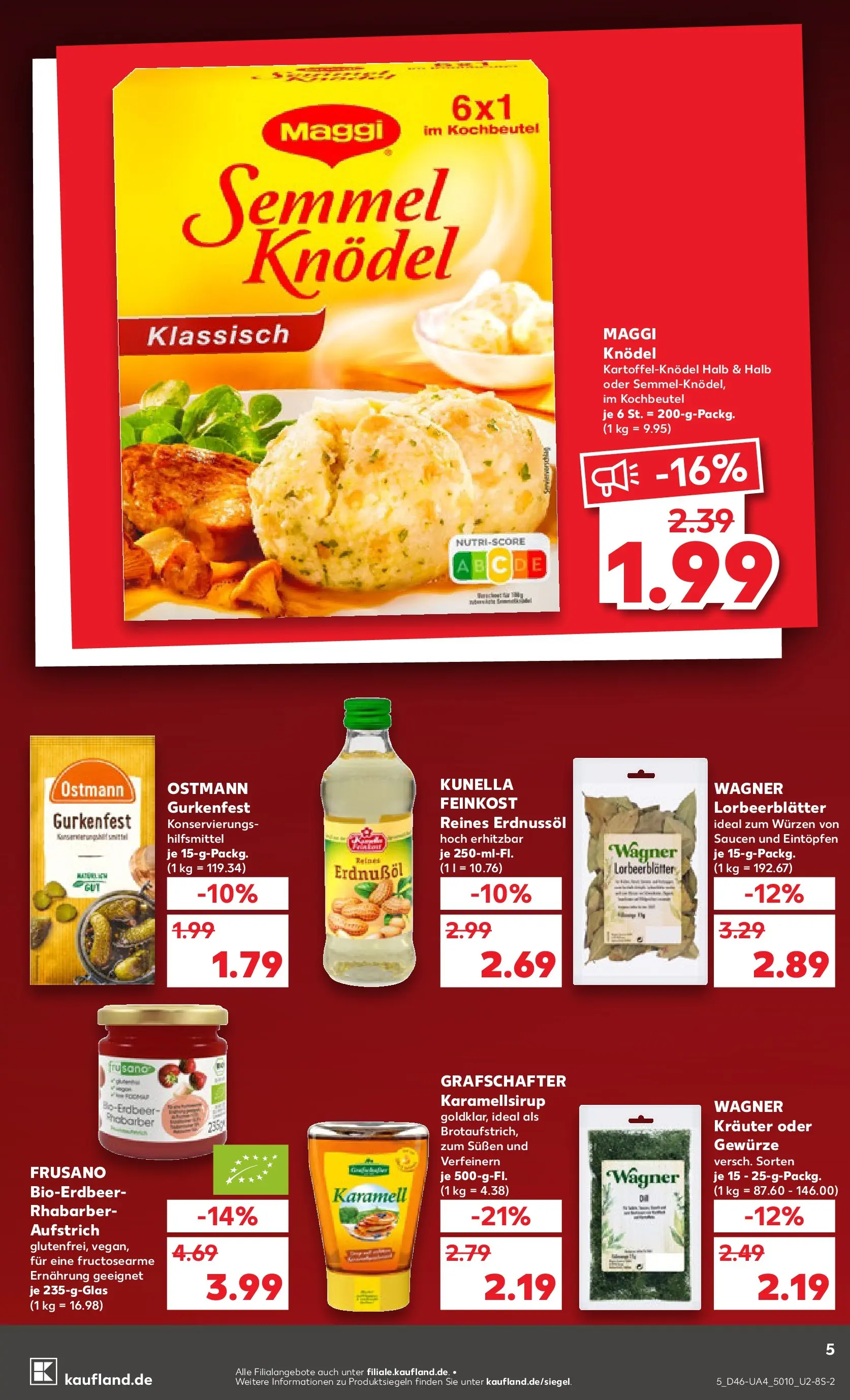 Prospekt Kaufland ab 12.11.2025 » Angebote Online zum Blättern | Seite: 5 | Produkte: Maggi, Gewürze, Rhabarber