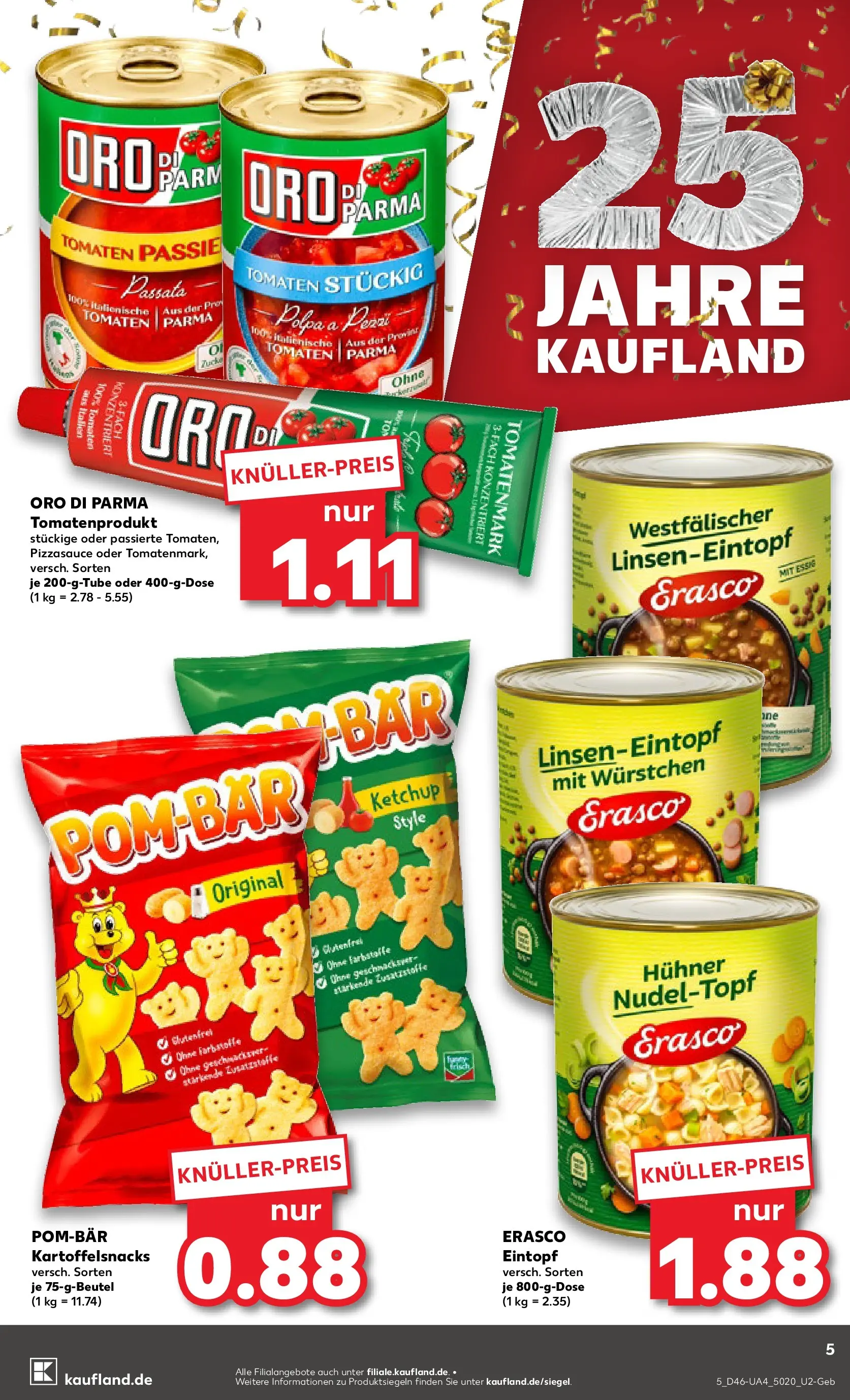 Prospekt Kaufland ab 12.11.2025 » Angebote Online zum Blättern | Seite: 5 | Produkte: Essig, Tomaten, Oro di parma, Ketchup