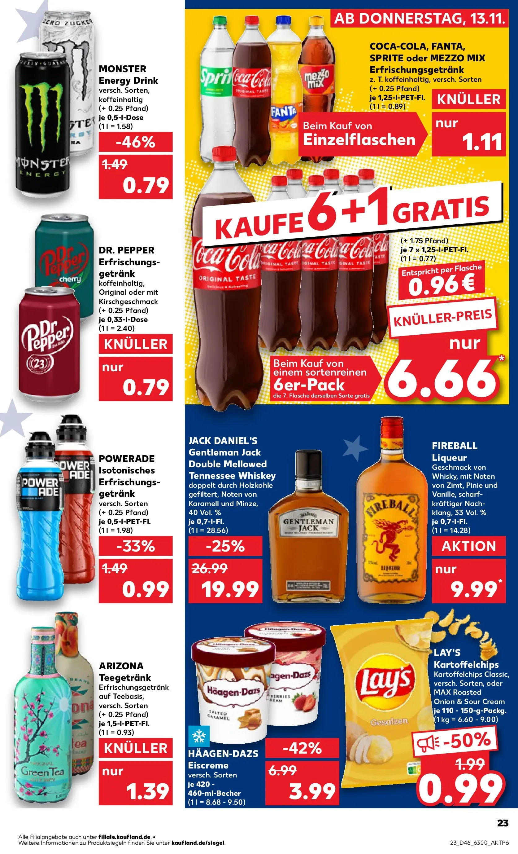 Prospekt Kaufland ab 13.11.2025 » Angebote Online zum Blättern | Seite: 23 | Produkte: Cola, Energy, Powerade, Oder mezzo mix
