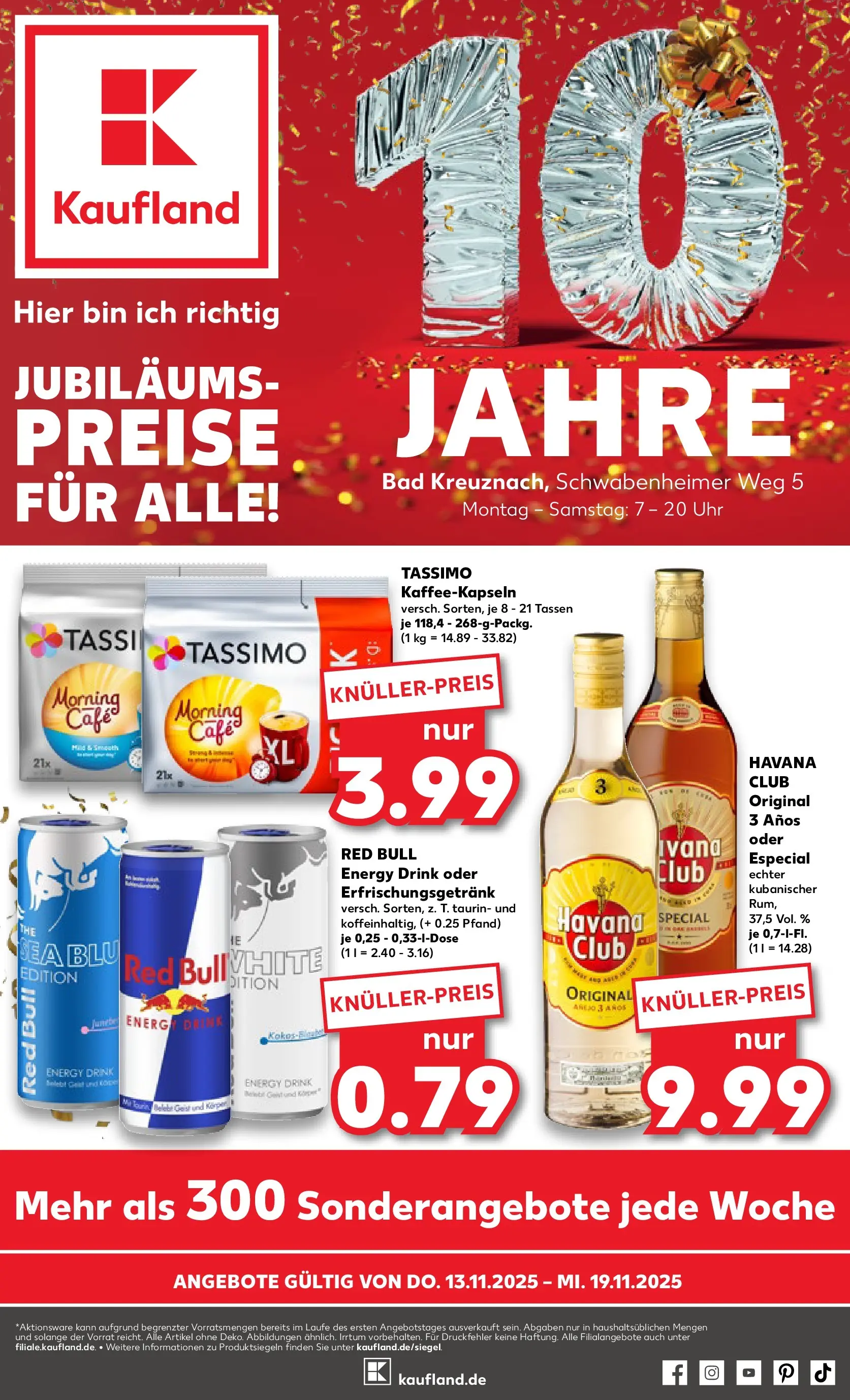 Prospekt Kaufland ab 13.11.2025 » Angebote und Werbung Online | Seite: 1 | Produkte: Havana club, Red bull, Energy, Bad Prospekt Kaufland ab 13.11.2025 » Angebote Online zum Blättern | Seite: 1 | Produkte: Havana club, Red bull, Energy, Bad