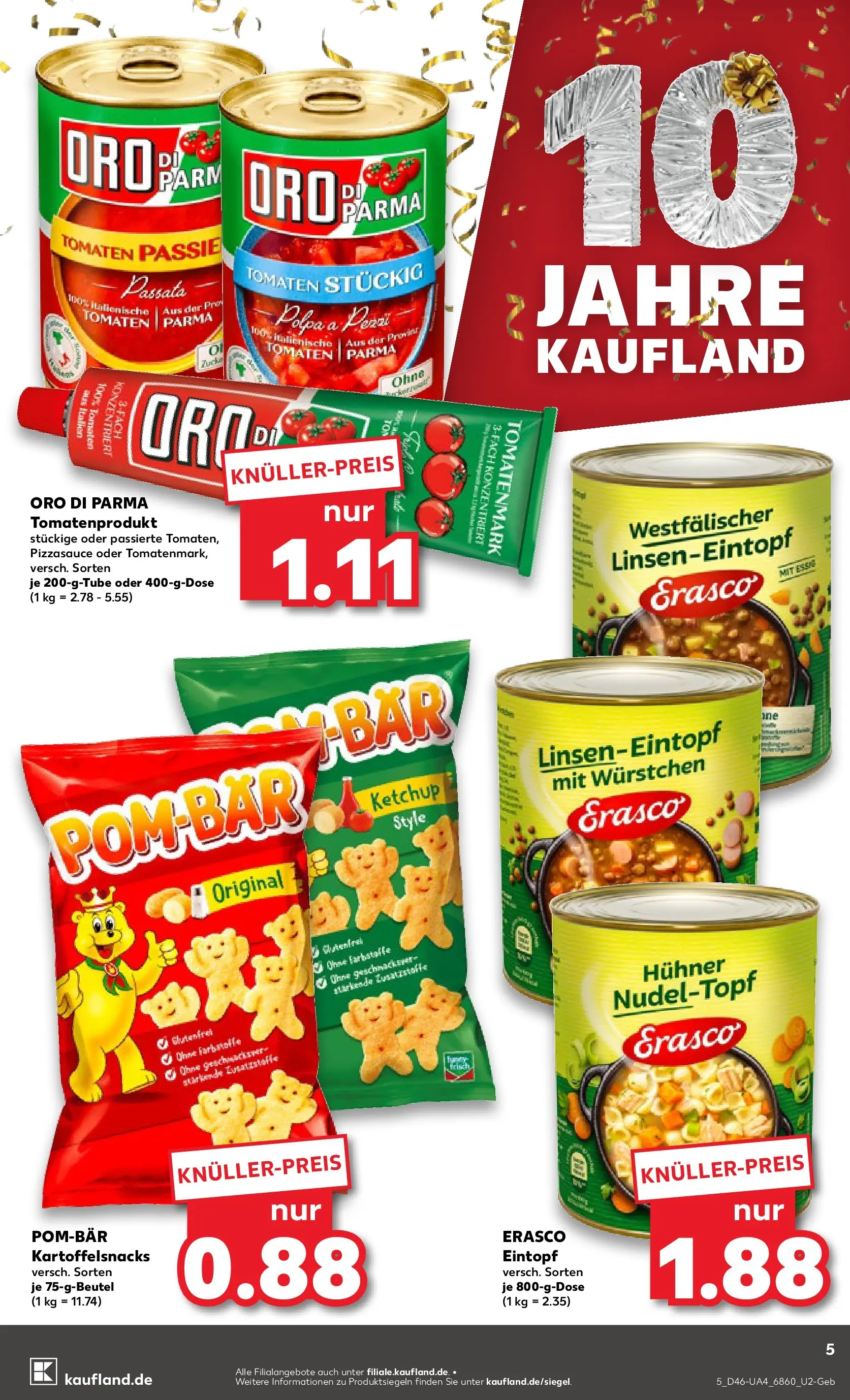 Prospekt Kaufland ab 13.11.2025 » Angebote und Werbung Online | Seite: 5 | Produkte: Essig, Oro di parma, Erasco, Ketchup Prospekt Kaufland ab 13.11.2025 » Angebote Online zum Blättern | Seite: 5 | Produkte: Essig, Oro di parma, Erasco, Ketchup