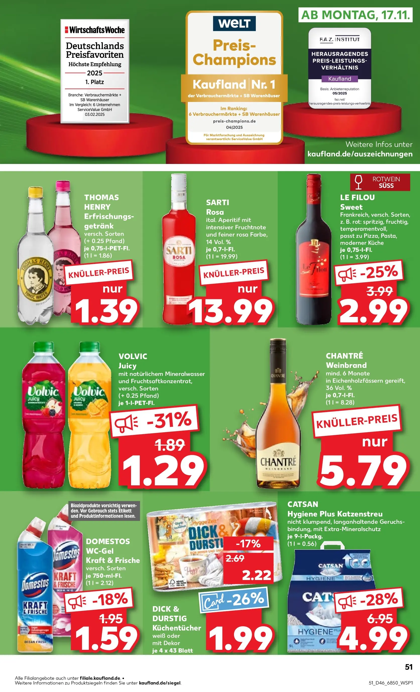 Prospekt Kaufland ab 13.11.2025 » Angebote und Werbung Online | Seite: 59 | Produkte: Le filou, Rotwein, Chantré, Volvic Prospekt Kaufland ab 13.11.2025 » Angebote Online zum Blättern | Seite: 59 | Produkte: Le filou, Rotwein, Chantré, Volvic