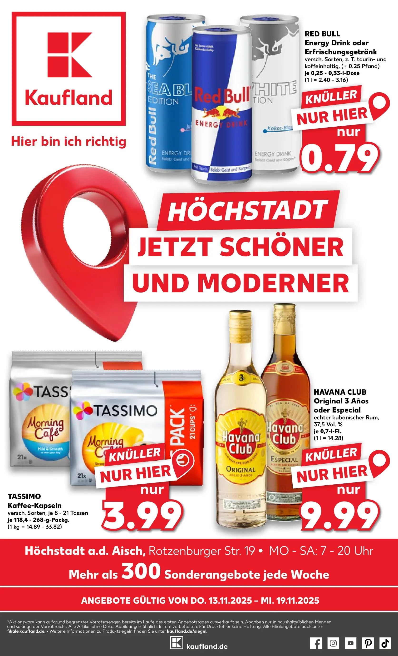 Prospekt Kaufland ab 13.11.2025 » Angebote und Werbung Online | Seite: 1 | Produkte: Red bull, Energy, Rum, Uhr Prospekt Kaufland ab 13.11.2025 » Angebote Online zum Blättern | Seite: 1 | Produkte: Red bull, Energy, Rum, Uhr