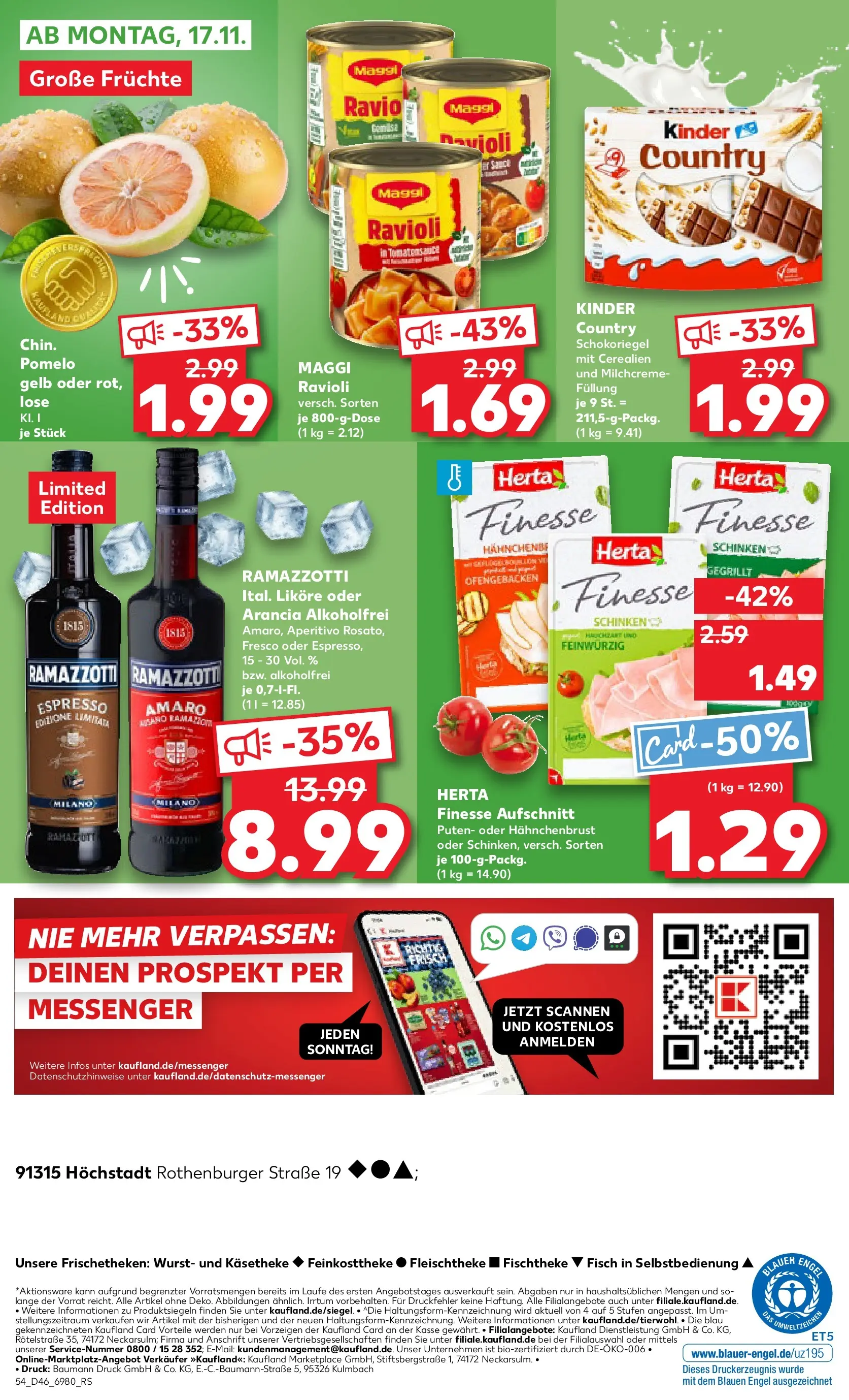Prospekt Kaufland ab 13.11.2025 » Angebote und Werbung Online | Seite: 70 | Produkte: Maggi, Schinken, Kinder country, Hahnchenbrust Prospekt Kaufland ab 13.11.2025 » Angebote Online zum Blättern | Seite: 70 | Produkte: Maggi, Schinken, Kinder country, Hahnchenbrust