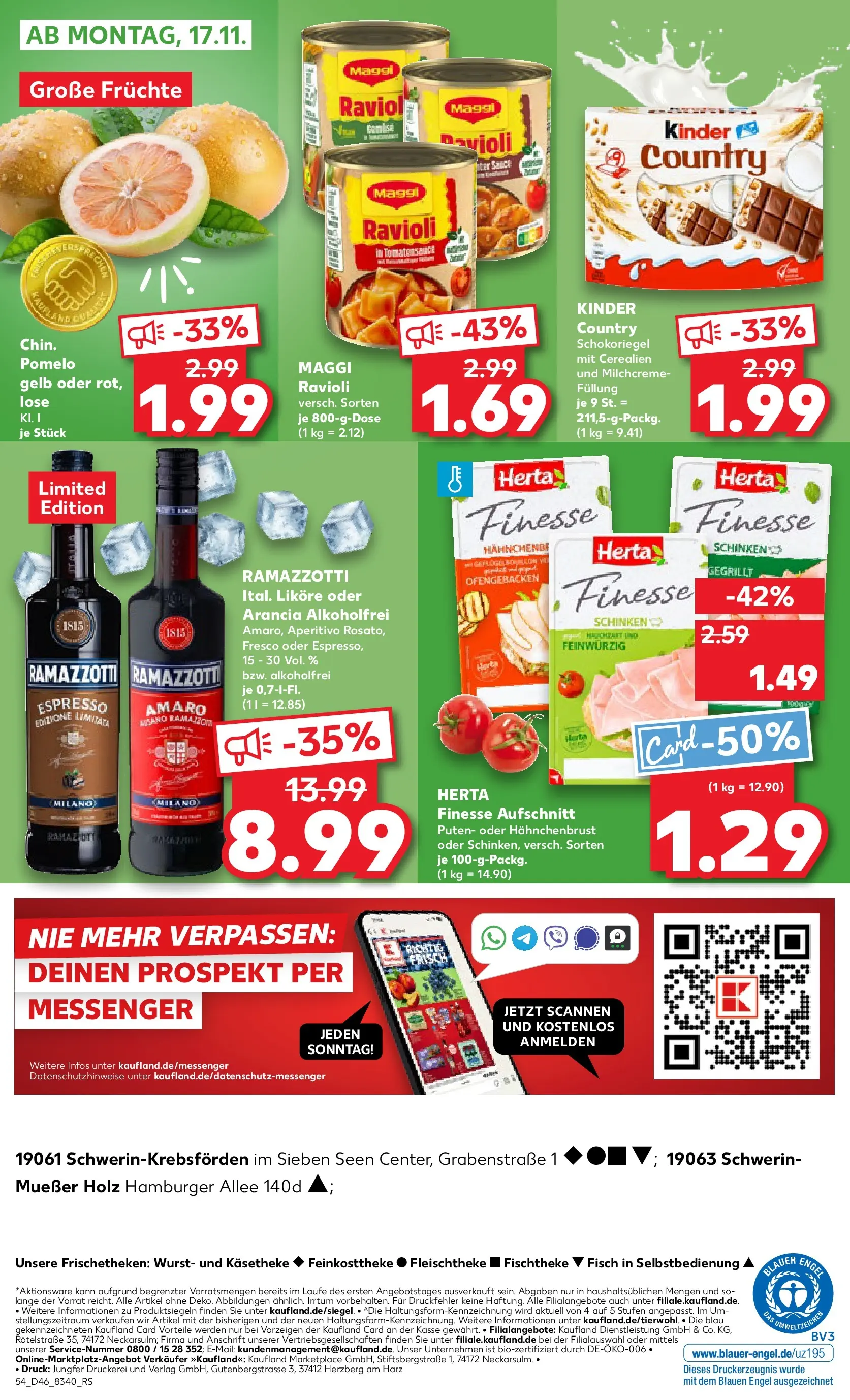 Prospekt Kaufland ab 13.11.2025 » Angebote Online zum Blättern | Seite: 54 | Produkte: Maggi, Wurst, Ramazzotti, Hahnchenbrust