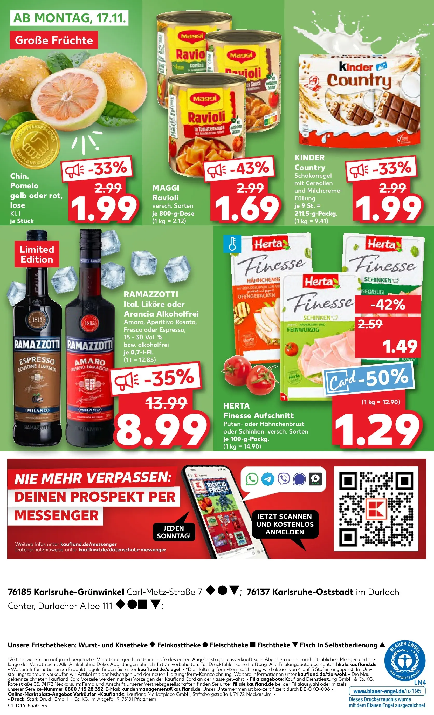 Prospekt Kaufland ab 13.11.2025 » Angebote Online zum Blättern | Seite: 54 | Produkte: Maggi, Wurst, Kinder country, Hahnchenbrust