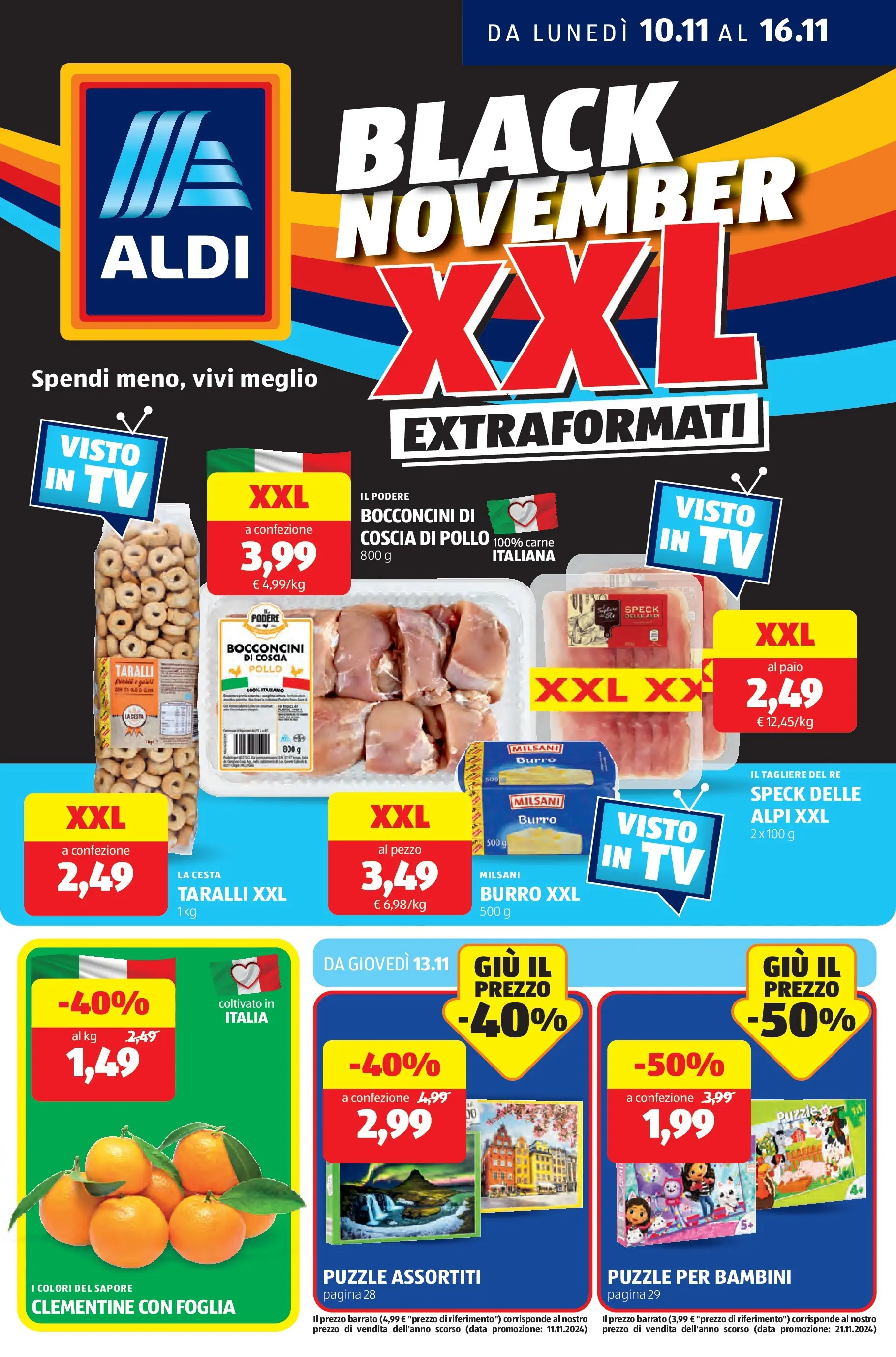 Nuovo Aldi - Black November dal 09/11/2025 > offerte anteprima 🛍️ | Pagina: 1 | Prodotti: Burro, Data, TV, Tagliere