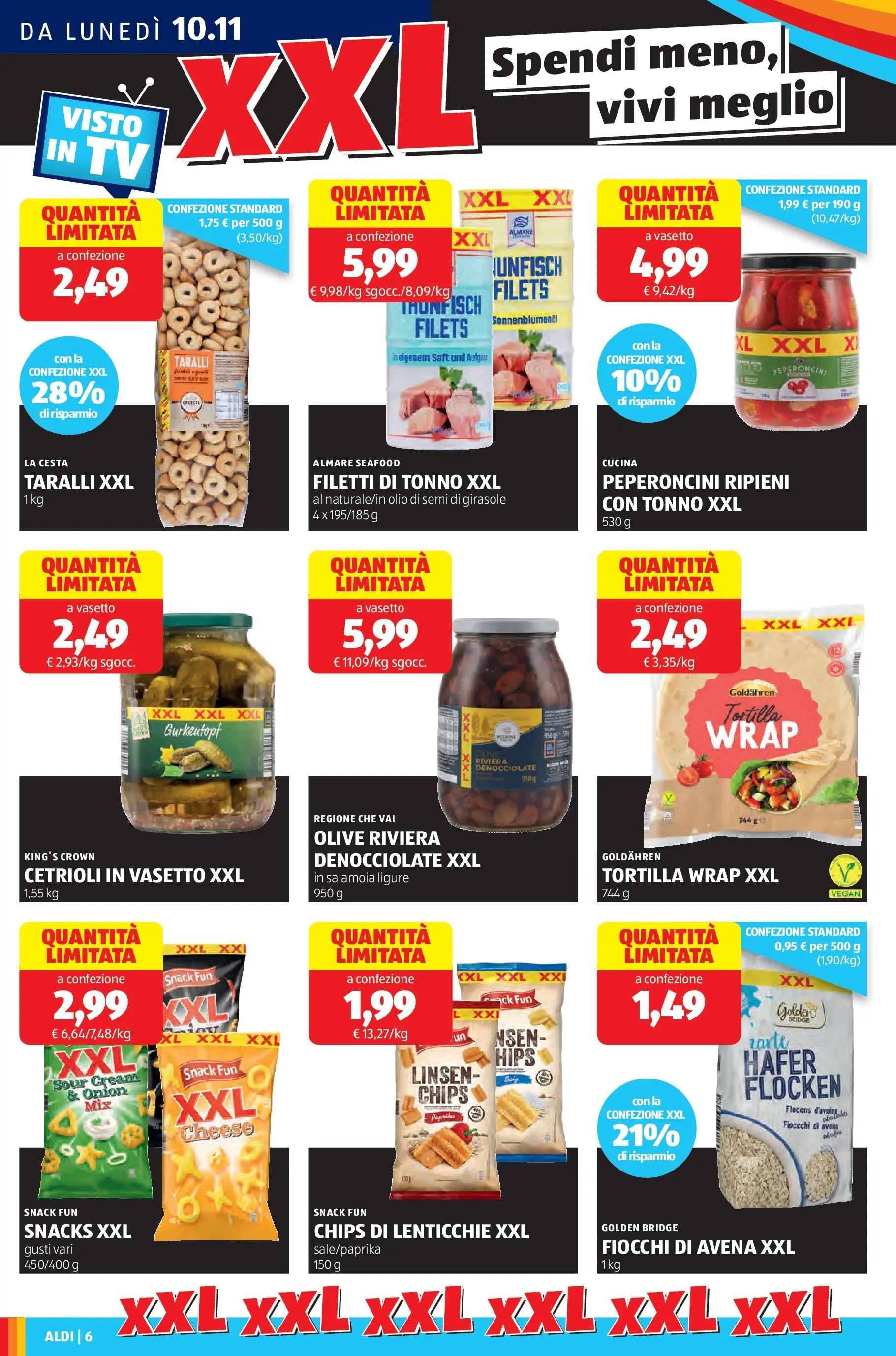 Nuovo Aldi - Black November dal 09/11/2025 > offerte anteprima 🛍️ | Pagina: 6 | Prodotti: Fiocchi, Lenticchie, Olio, Olive