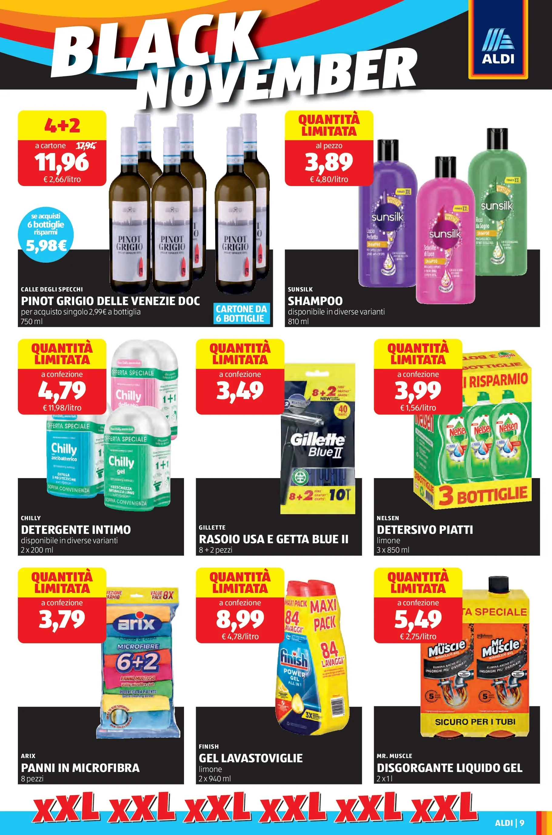 Nuovo Aldi - Black November dal 09/11/2025 > offerte anteprima 🛍️ | Pagina: 9 | Prodotti: Shampoo, Detergente, Intimo, Bottiglia