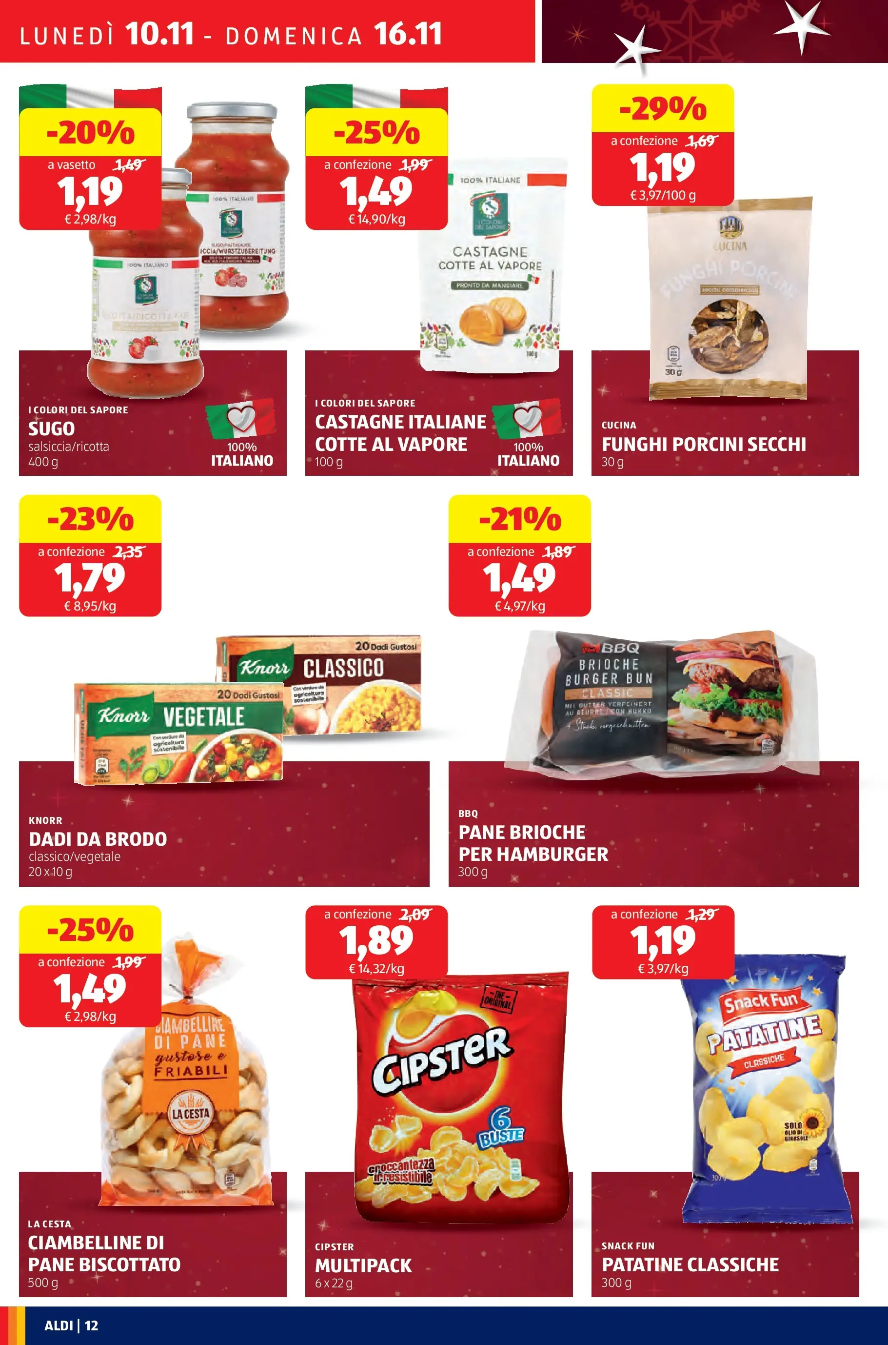 Nuovo Aldi - Black November dal 09/11/2025 > offerte anteprima 🛍️ | Pagina: 12 | Prodotti: Pane, Patatine, Sugo, Hamburger