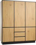 JYSK JYSK Гардероб ODENSE 179x210 5 врати 3 чекмеджета цв.т. дъб